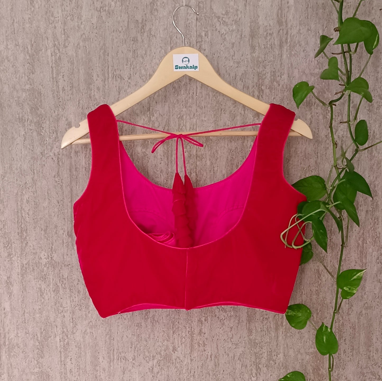 Rani Pink Velvet Blouse