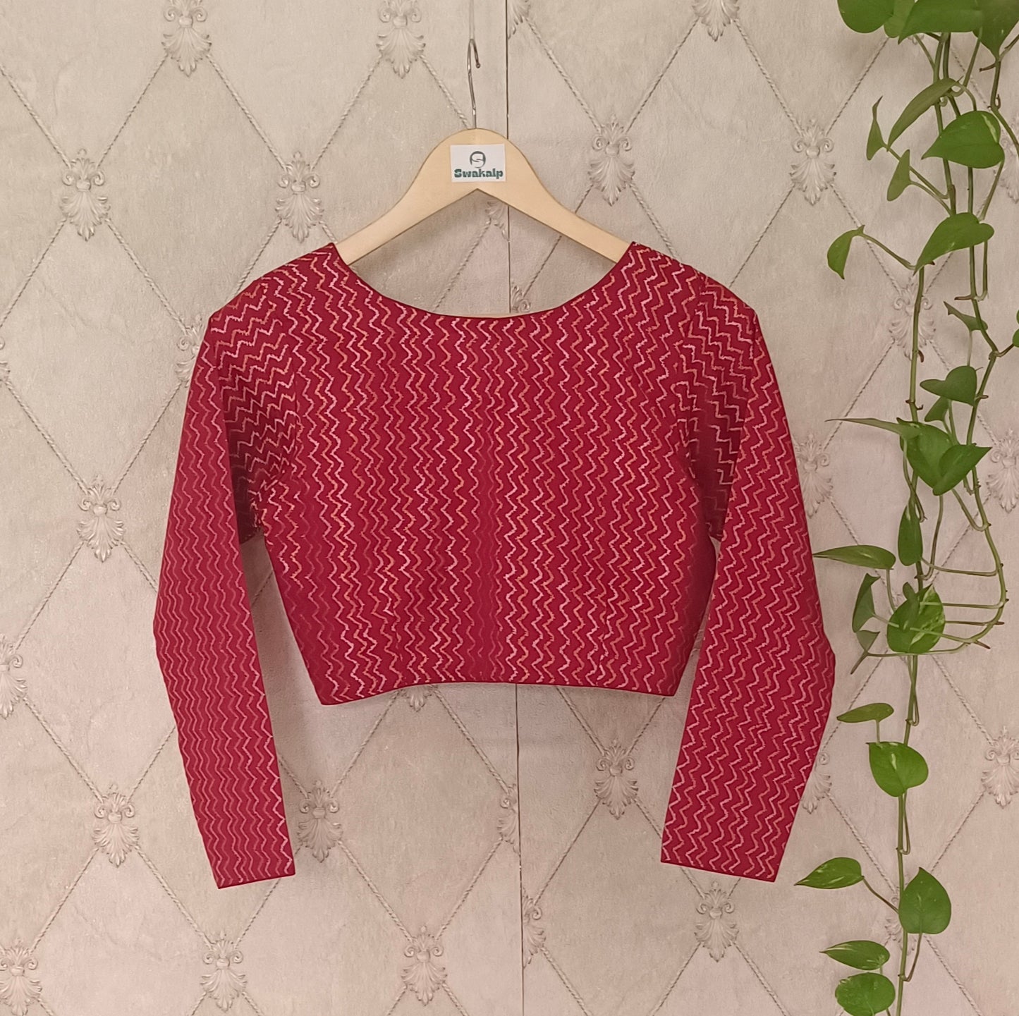 Dark Red Full Sleeve Blouse