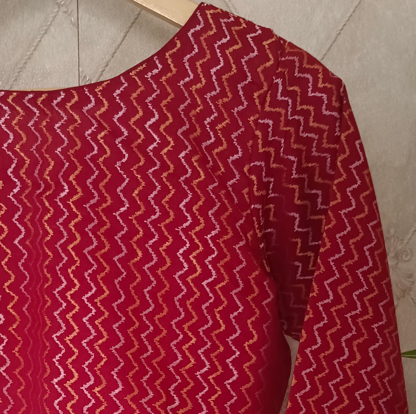 Dark Red Full Sleeve Blouse