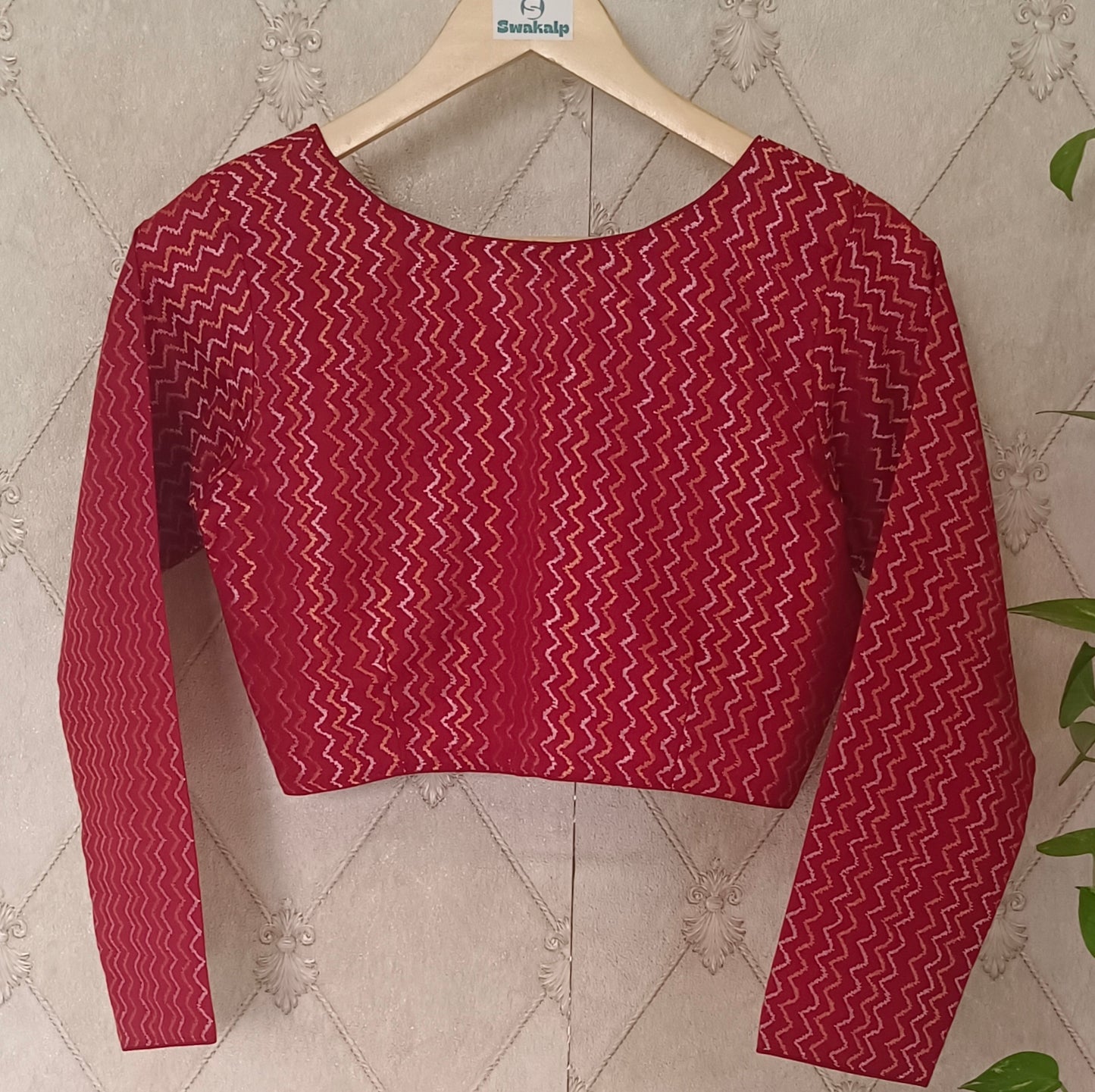 Dark Red Full Sleeve Blouse