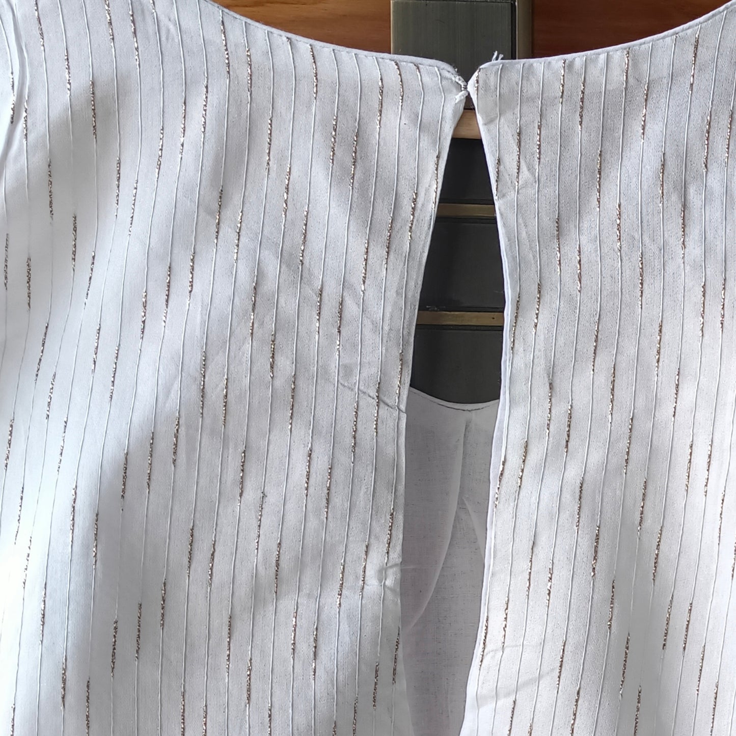 Off White Eyehole Backneck Blouse