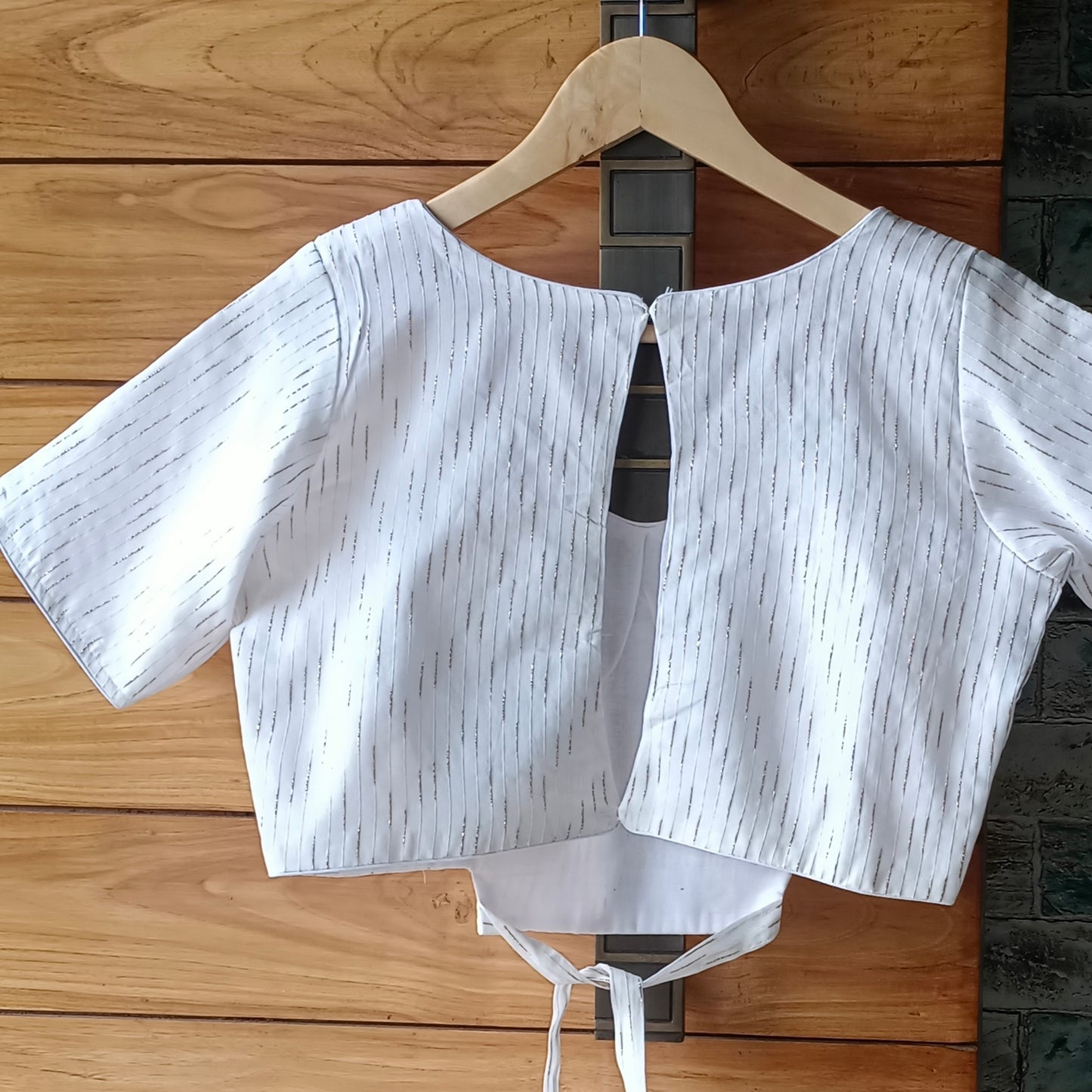 Off White Eyehole Backneck Blouse