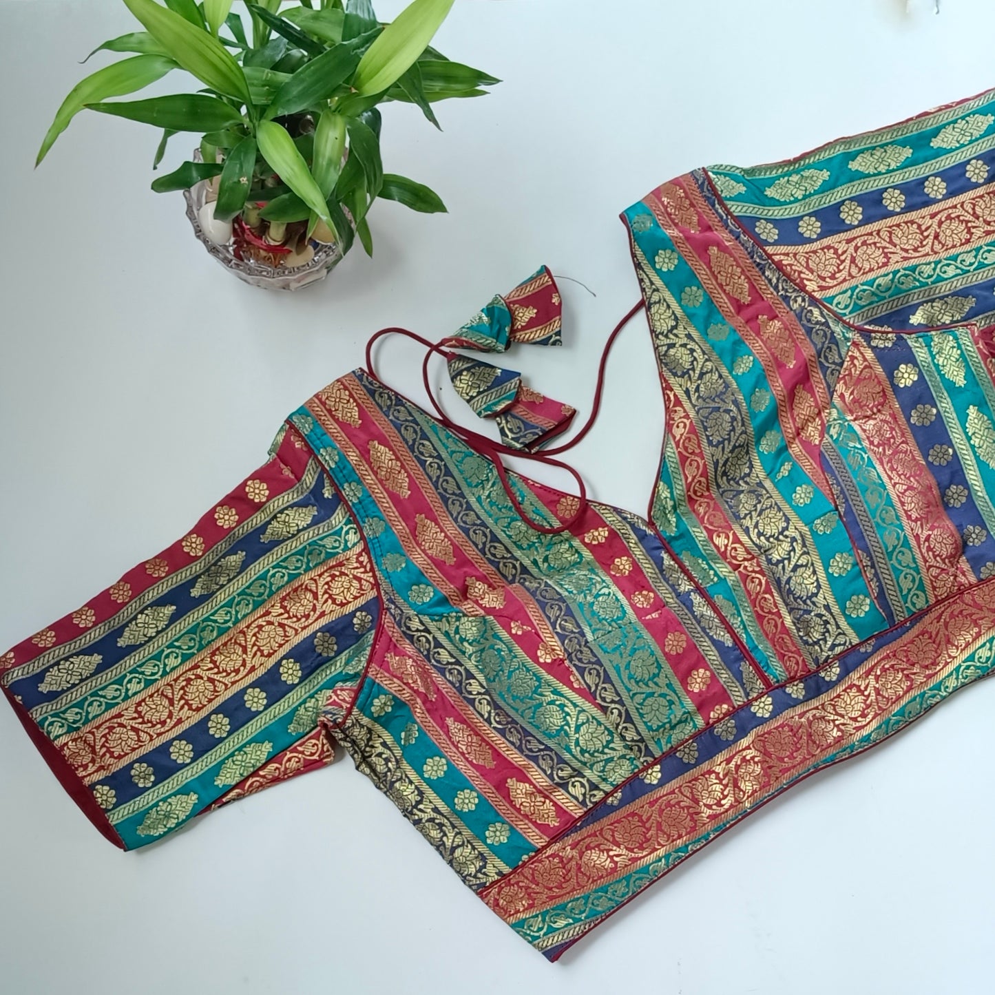 Multicolor Brocade Blouse