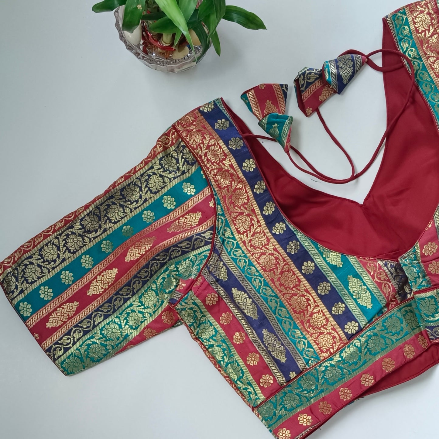 Multicolor Brocade Blouse