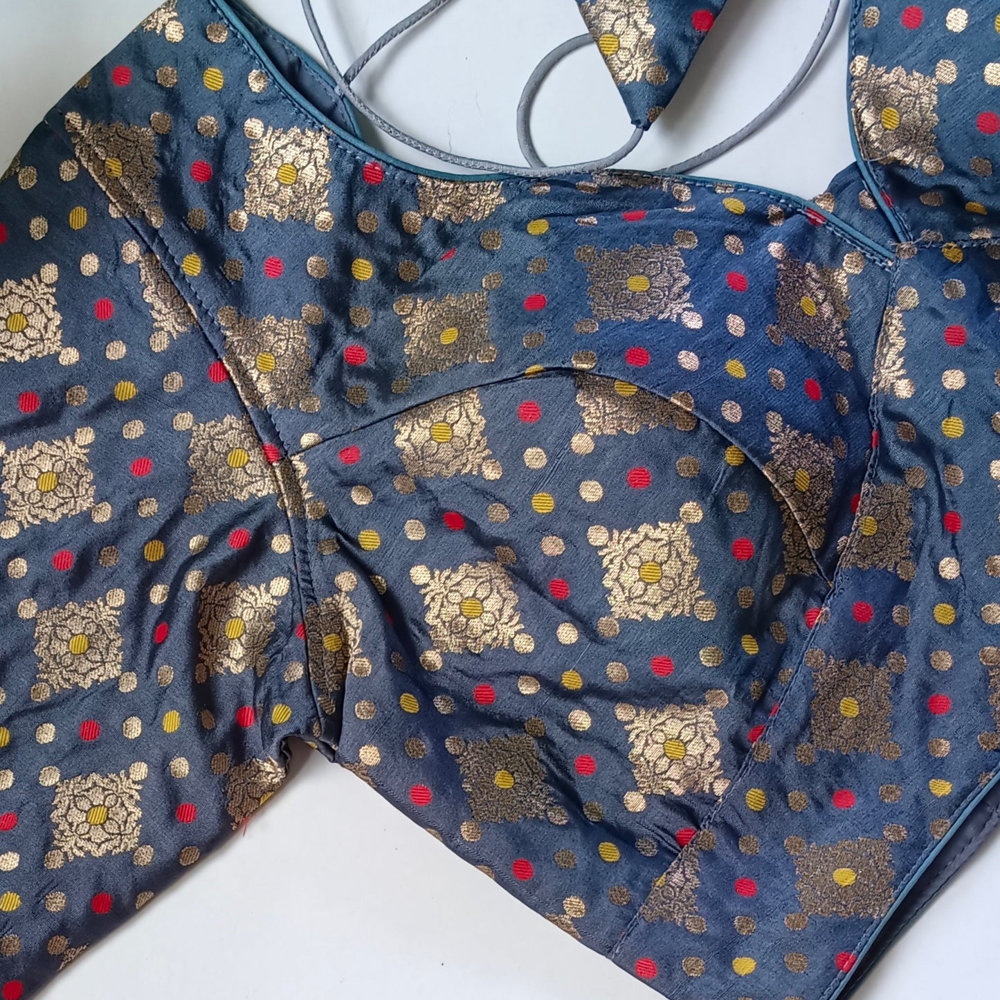 Grey Brocade Blouse