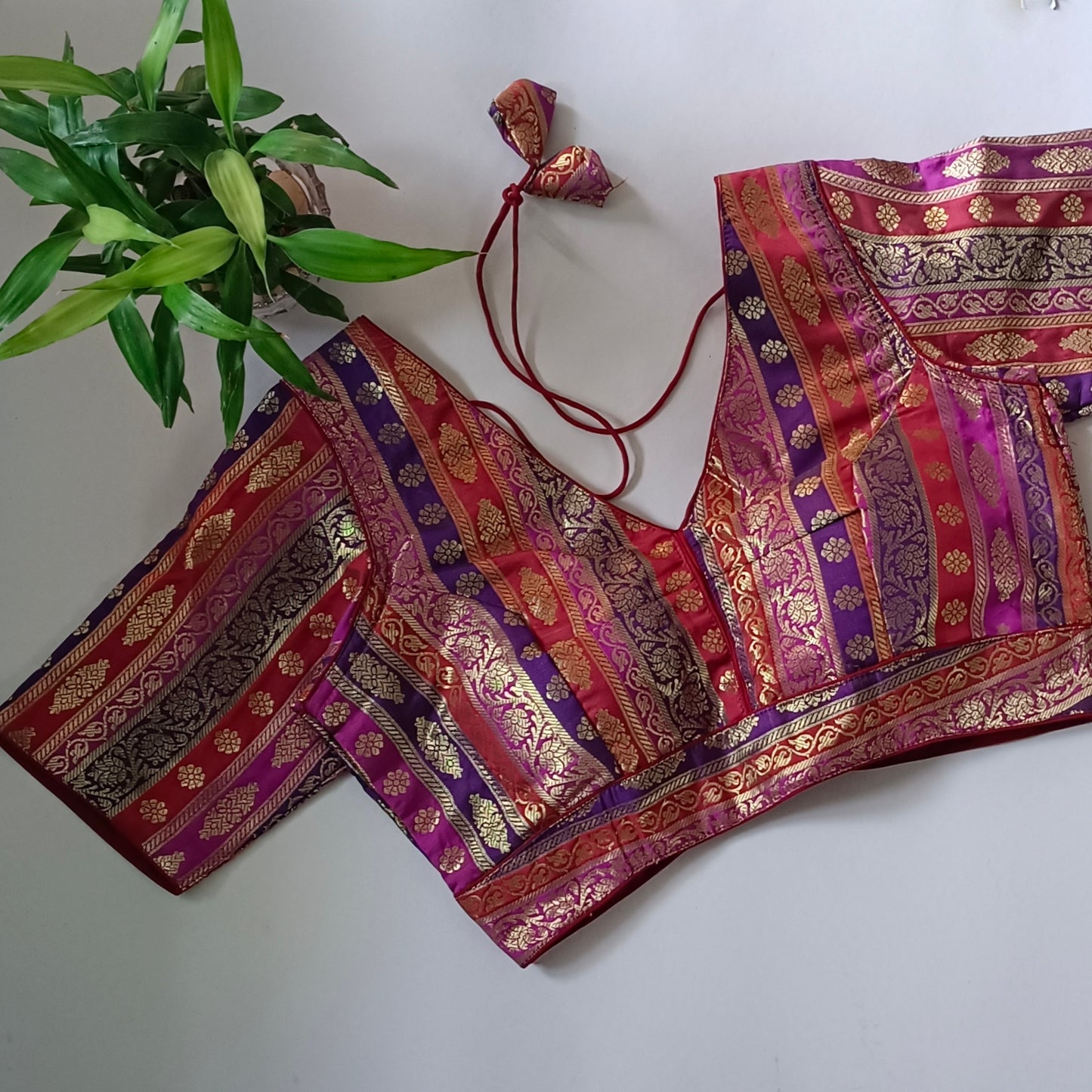Multicolor Brocade Blouse