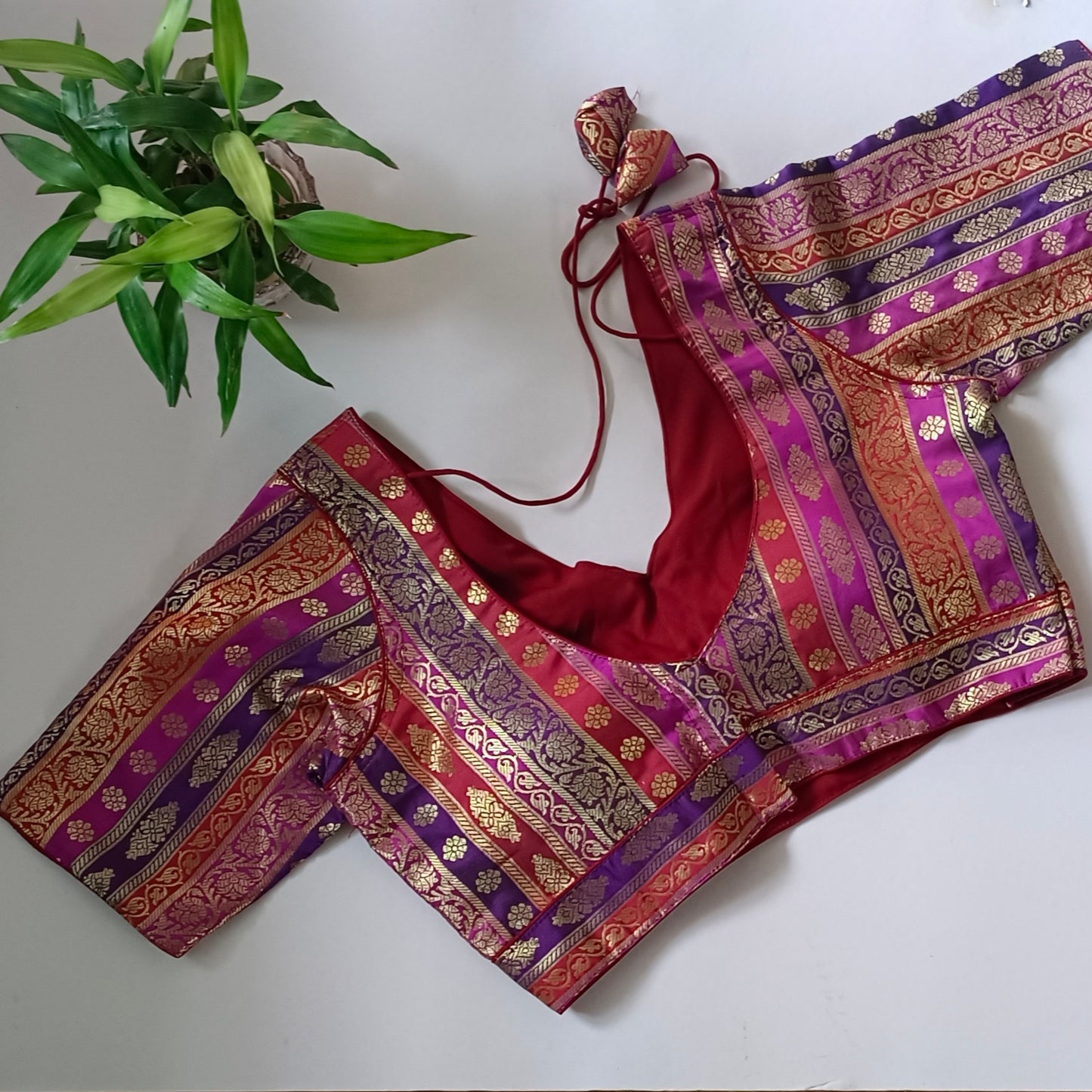Multicolor Brocade Blouse