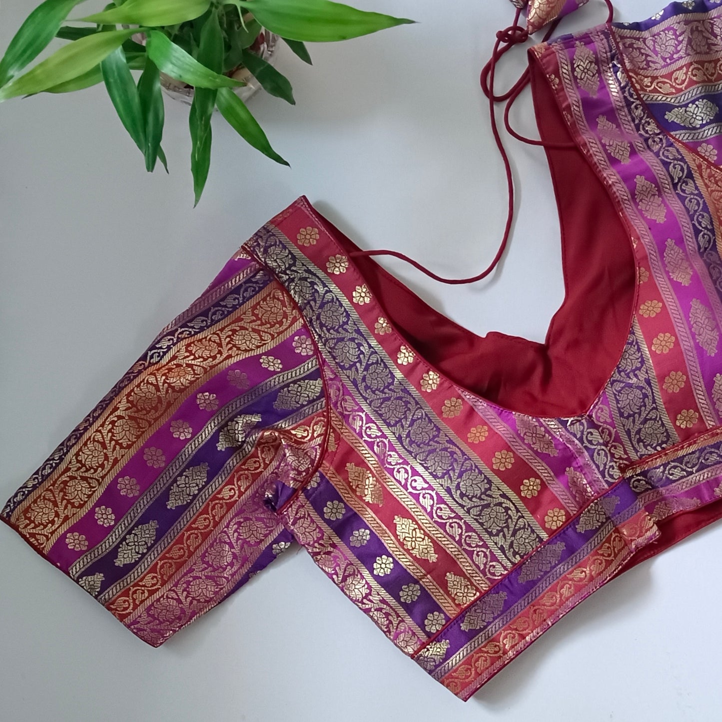 Multicolor Brocade Blouse