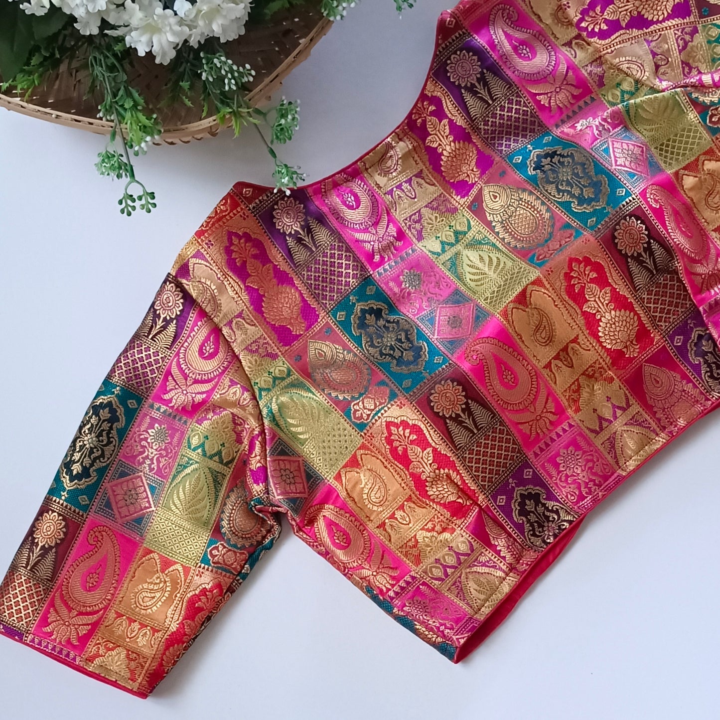 Multicolor Brocade Blouse(assorted)