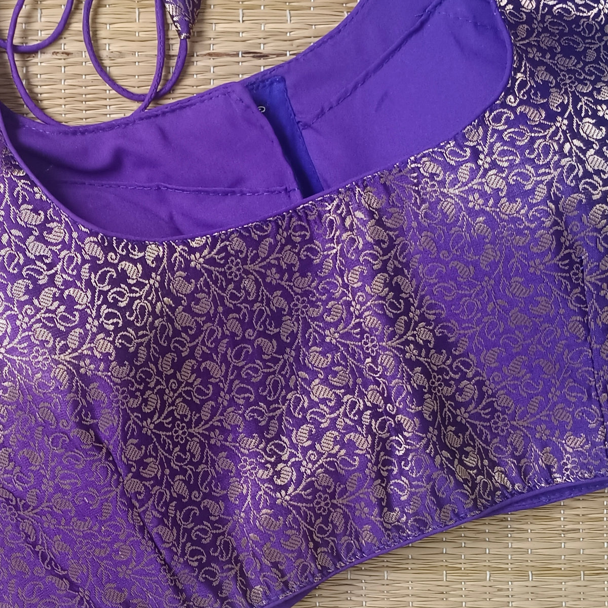 Classic Purple Brocade Blouse(assorted)