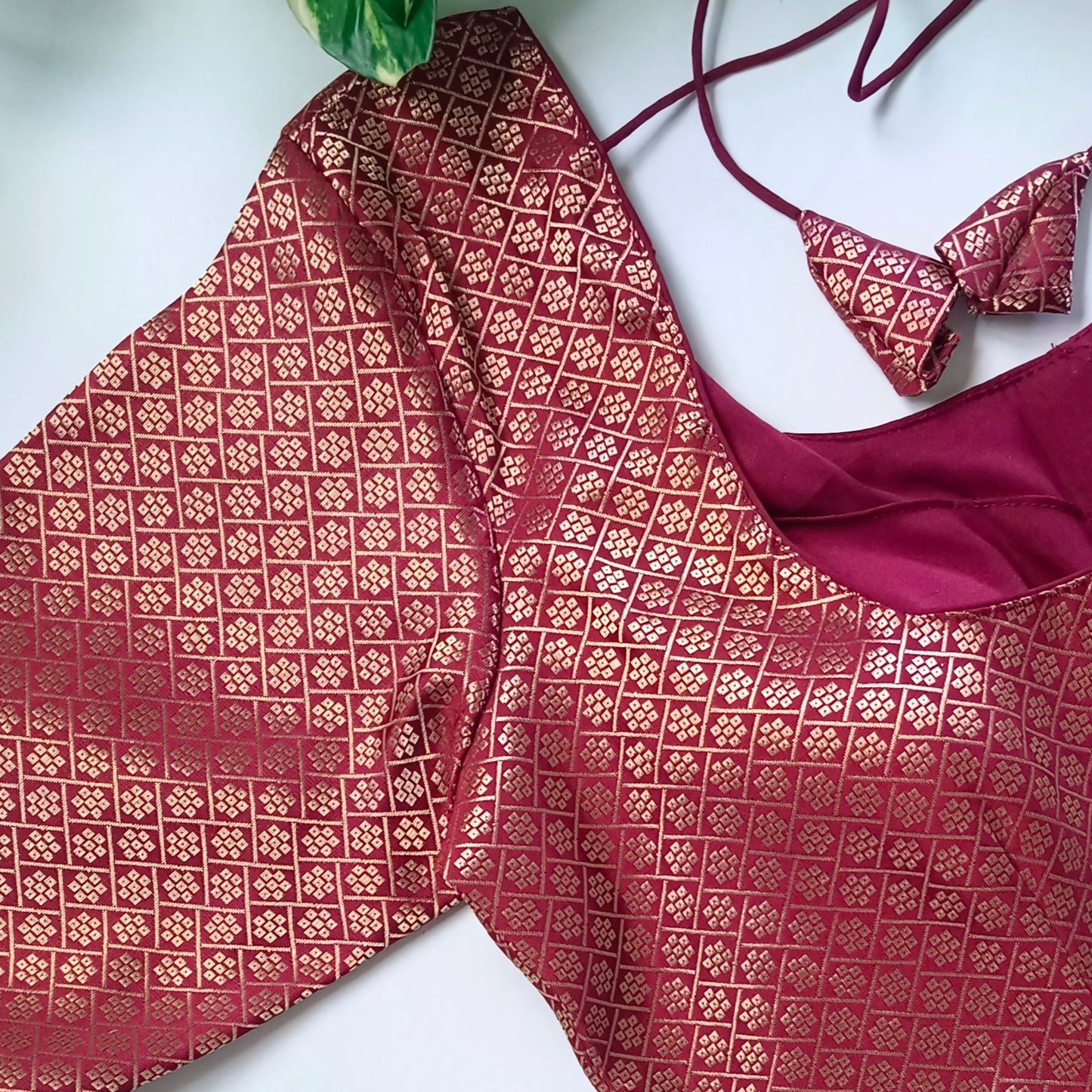 Classic Maroon Brocade Blouse(assorted)