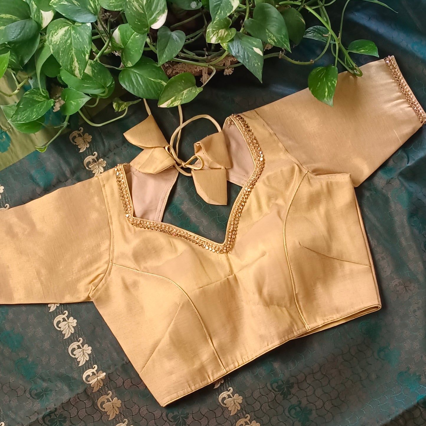 Golden tissue blouse