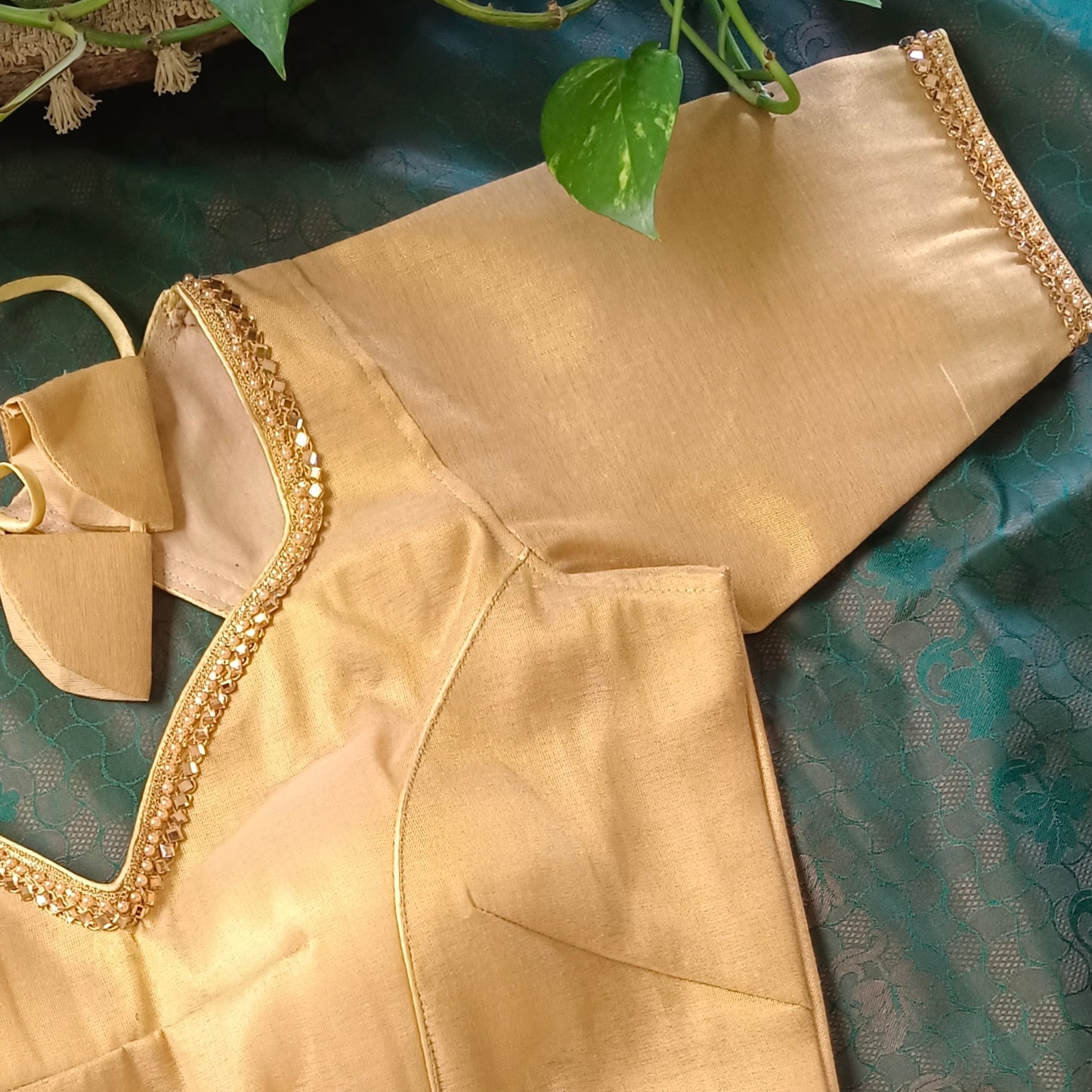 Golden tissue blouse