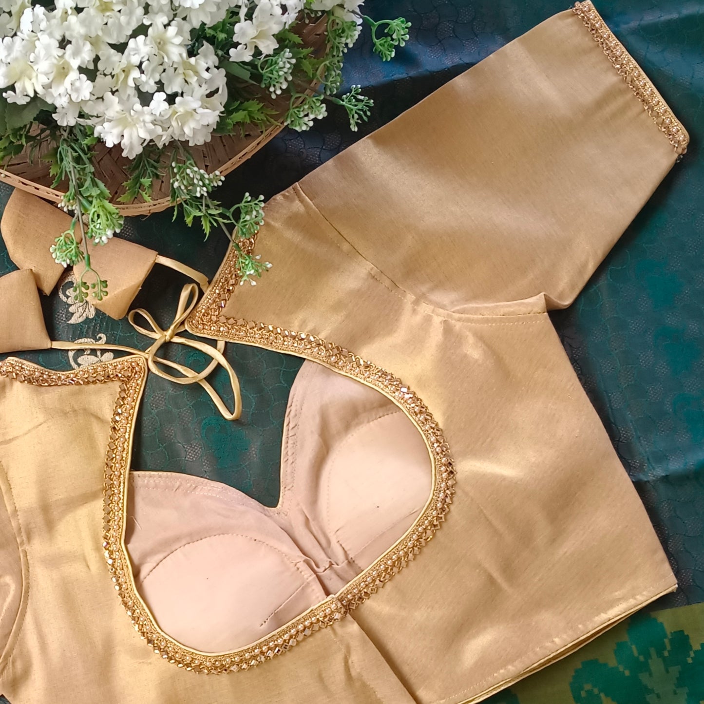 Golden tissue blouse