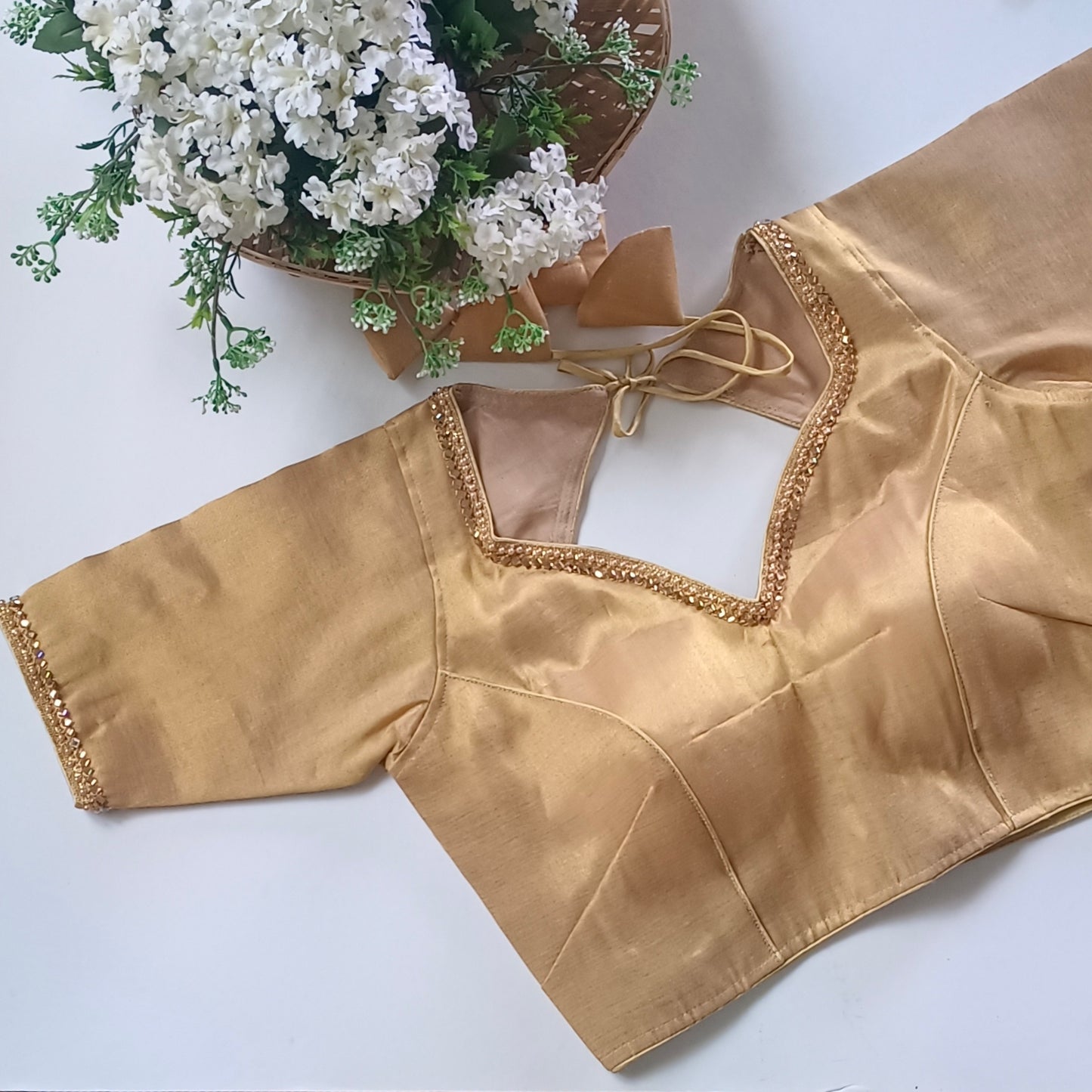 Golden tissue blouse