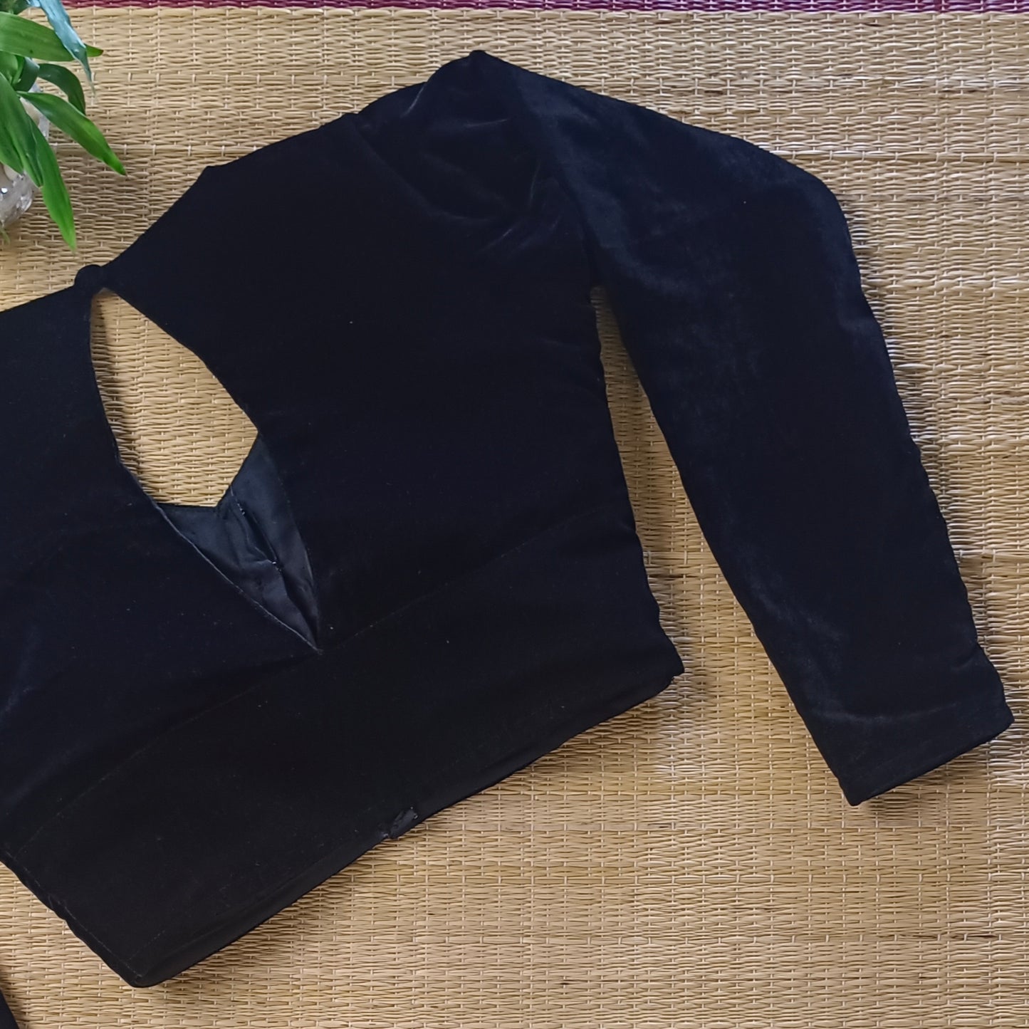 Black Velvet Full Sleeve Blouse