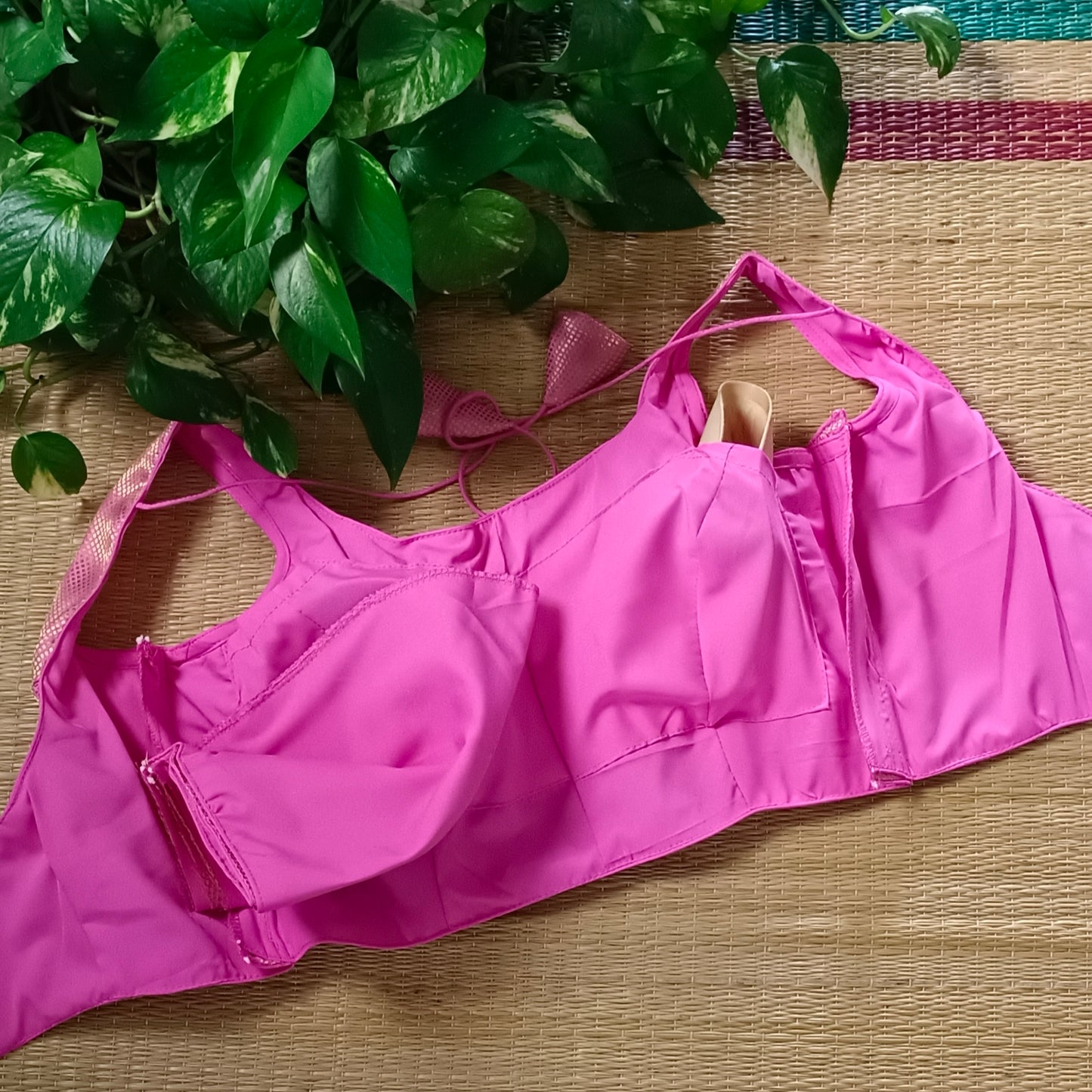 Pink Brocade Blouse with attachable sleeves (assorted)