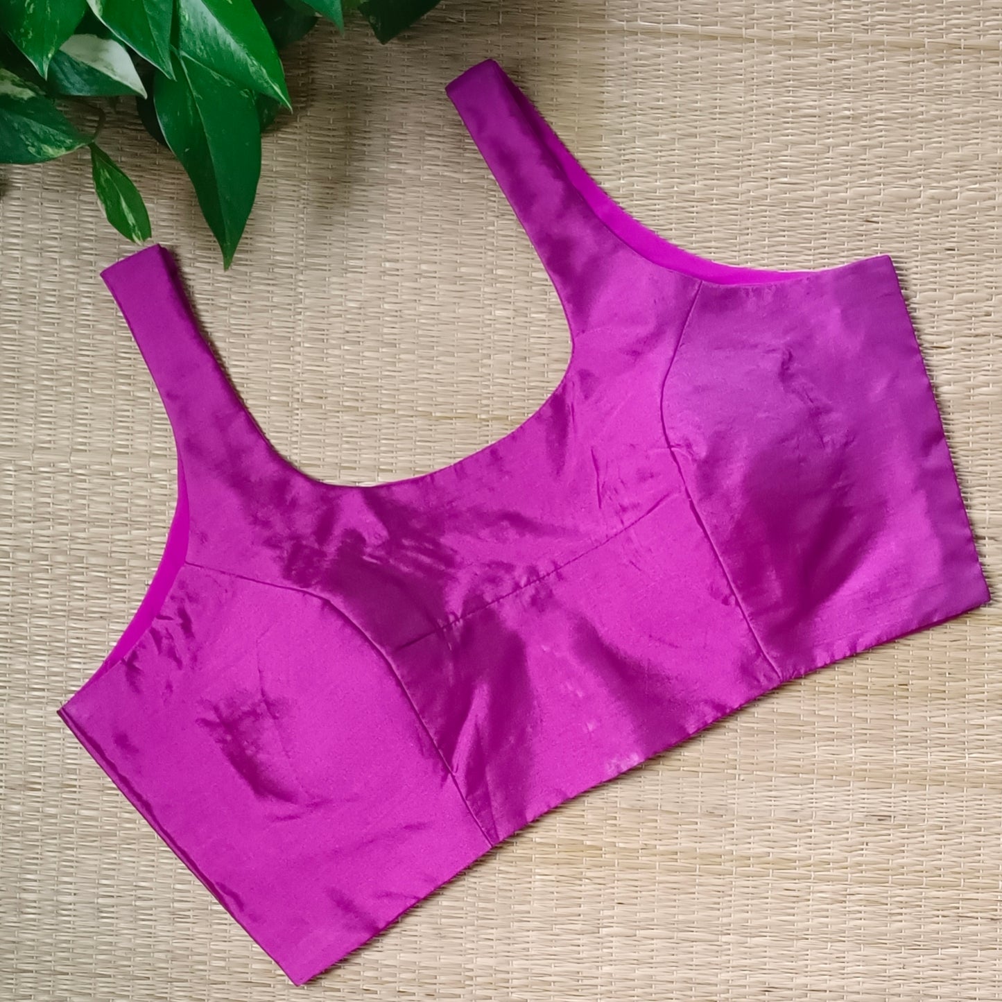 Magenta Classic Sleeveless Blouse
