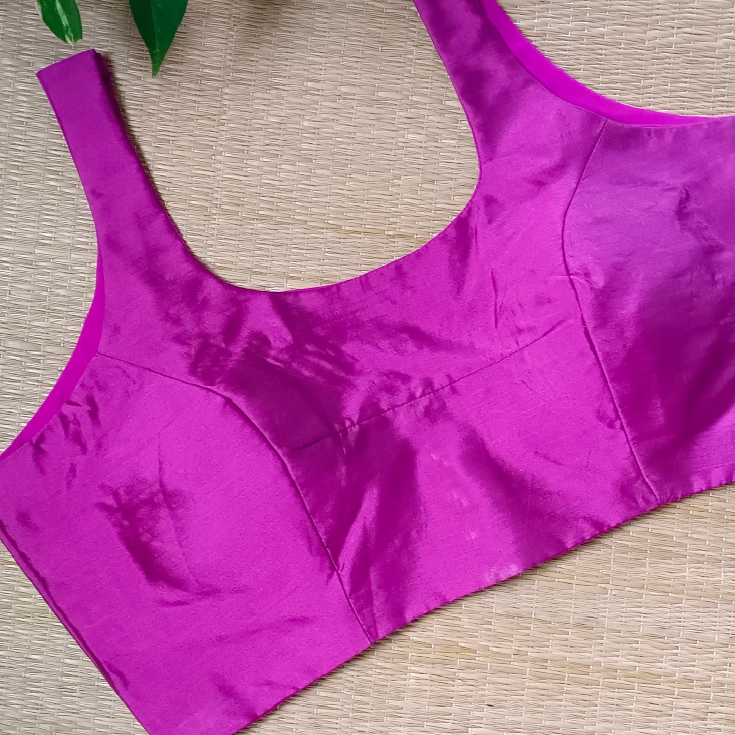 Magenta Classic Sleeveless Blouse