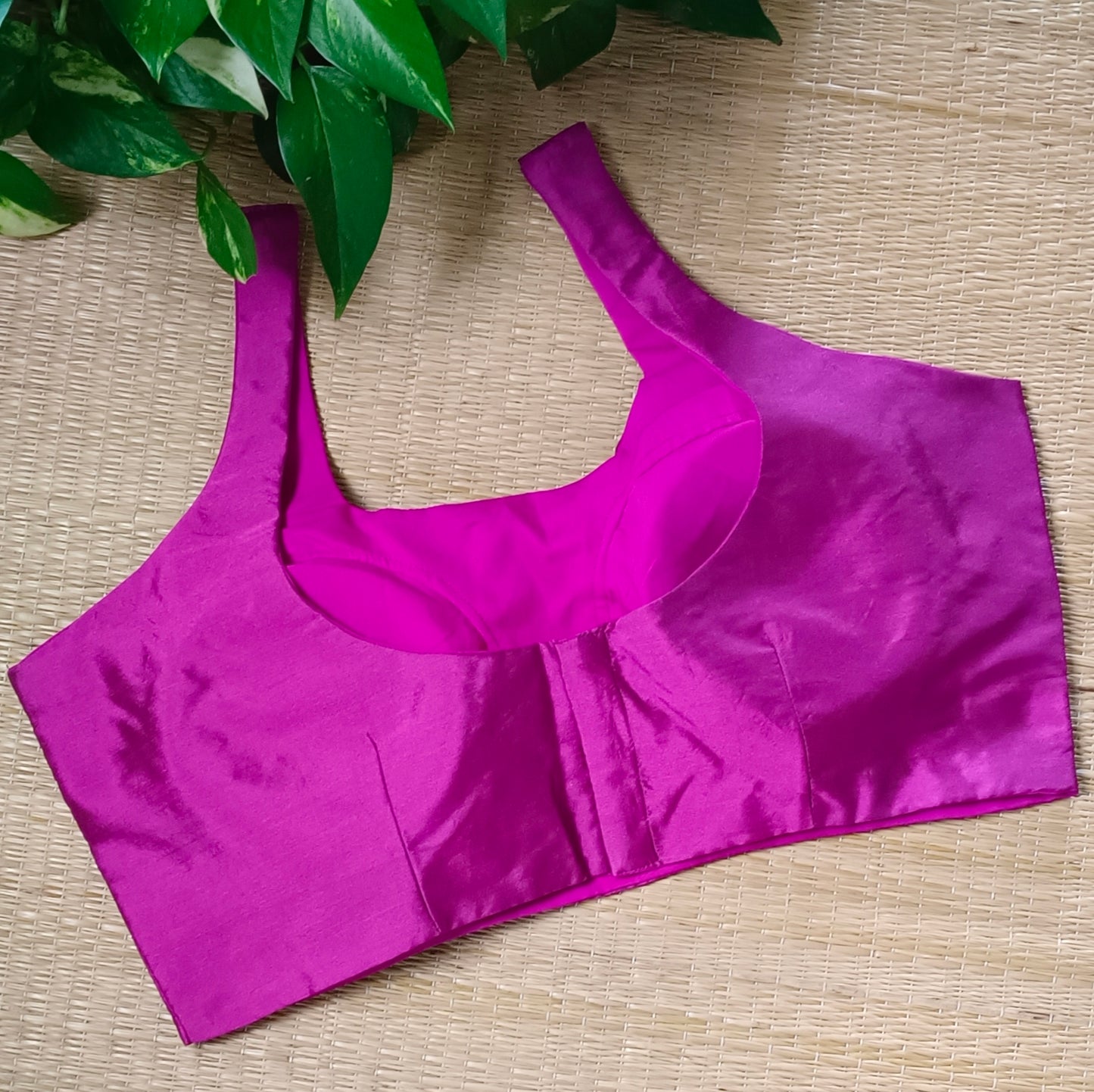Magenta Classic Sleeveless Blouse