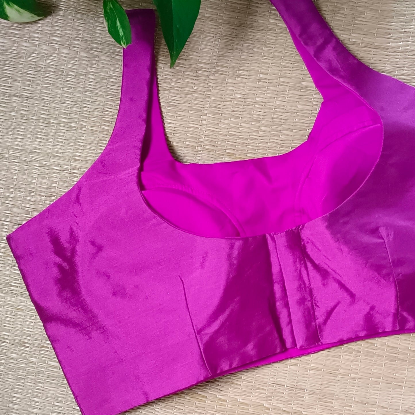 Magenta Classic Sleeveless Blouse