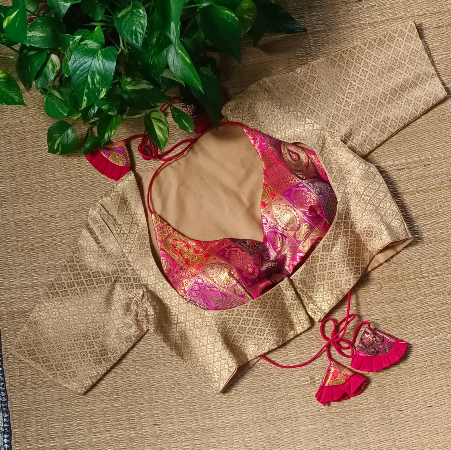 Multicolor Brocade Jacket Blouse