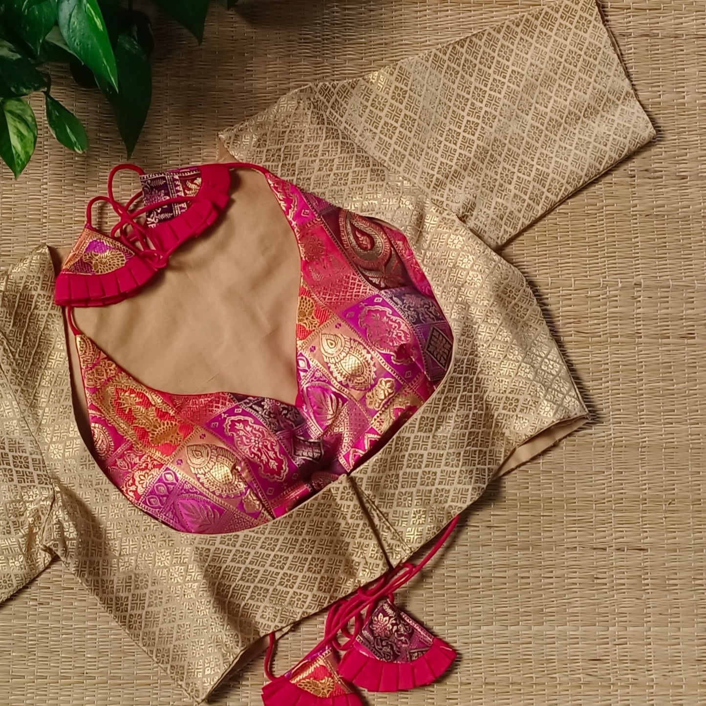 Multicolor Brocade Jacket Blouse
