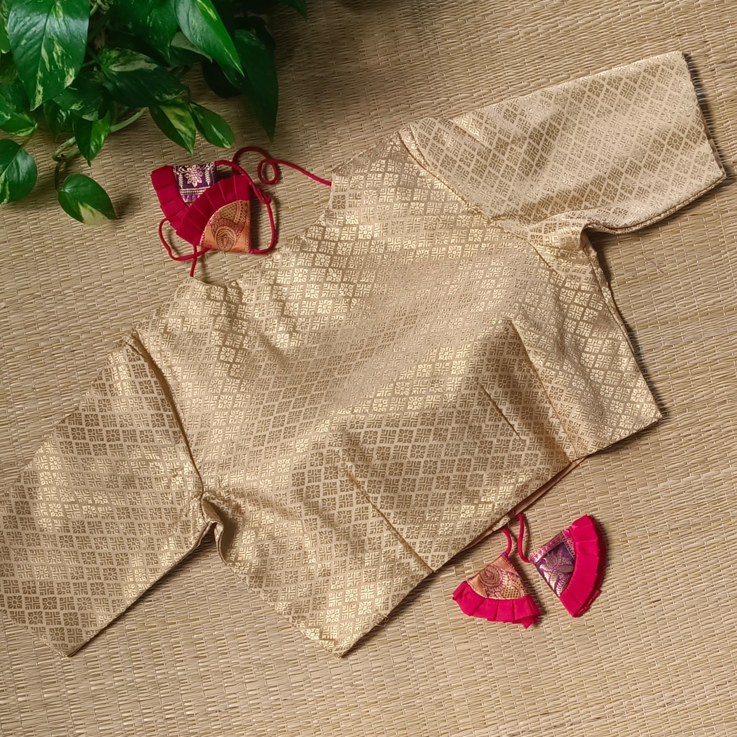 Multicolor Brocade Jacket Blouse