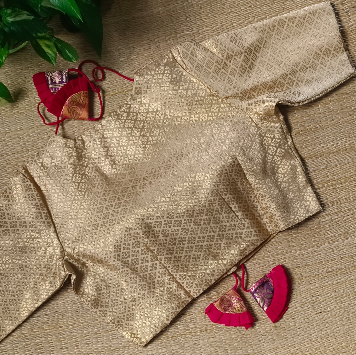 Multicolor Brocade Jacket Blouse