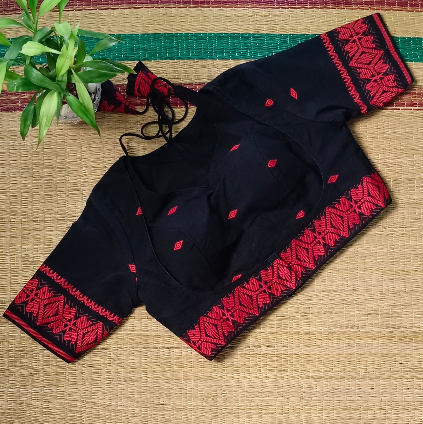 Black Masaba Neck Jacket Blouse