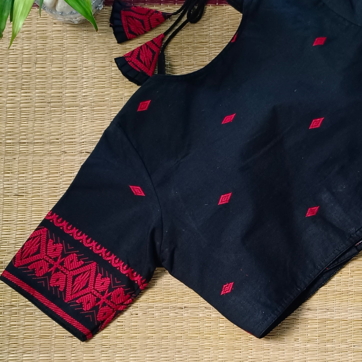 Black Masaba Neck Jacket Blouse