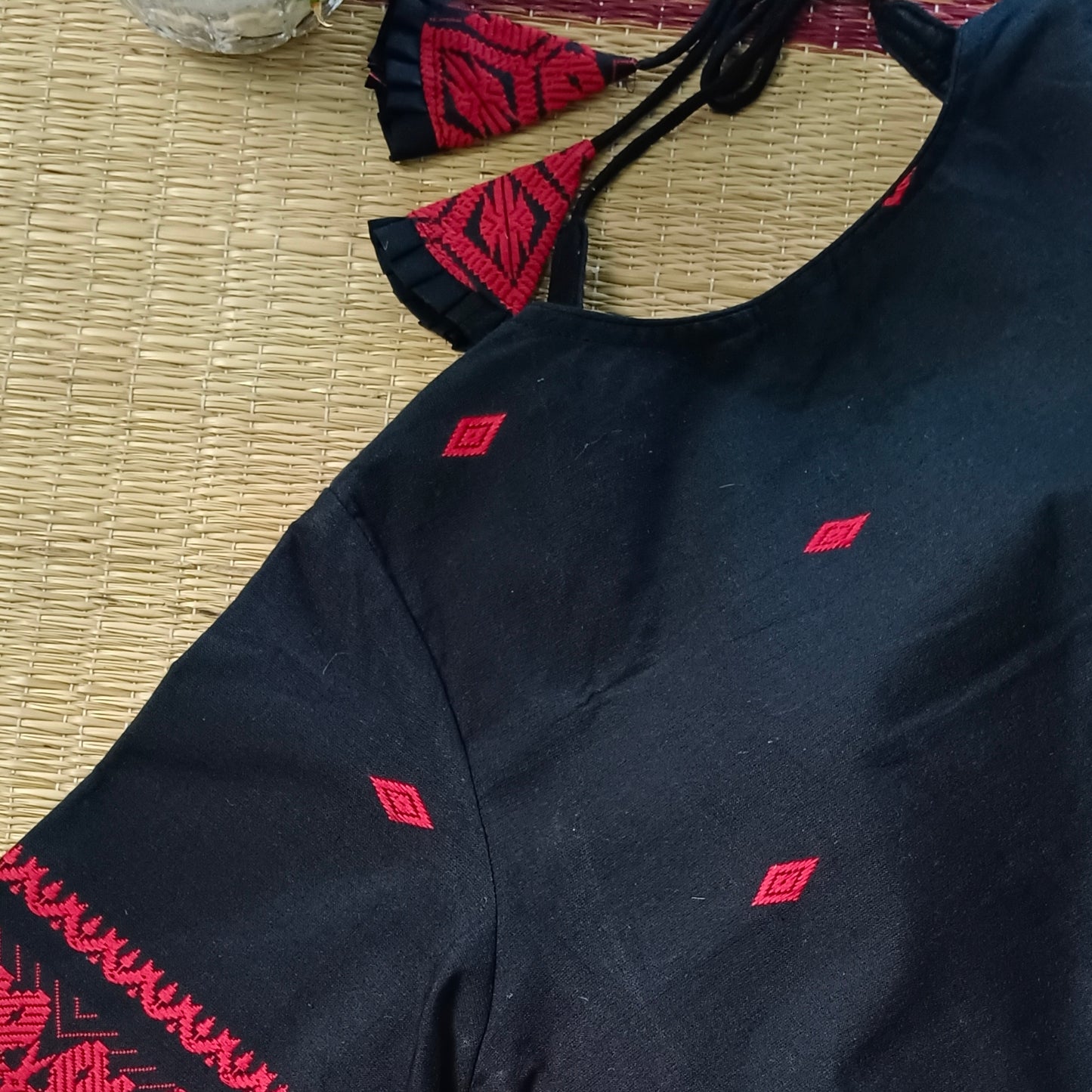 Black Masaba Neck Jacket Blouse