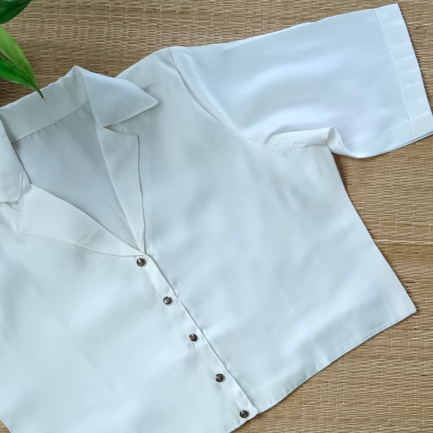 Off White blazer neck long blouse