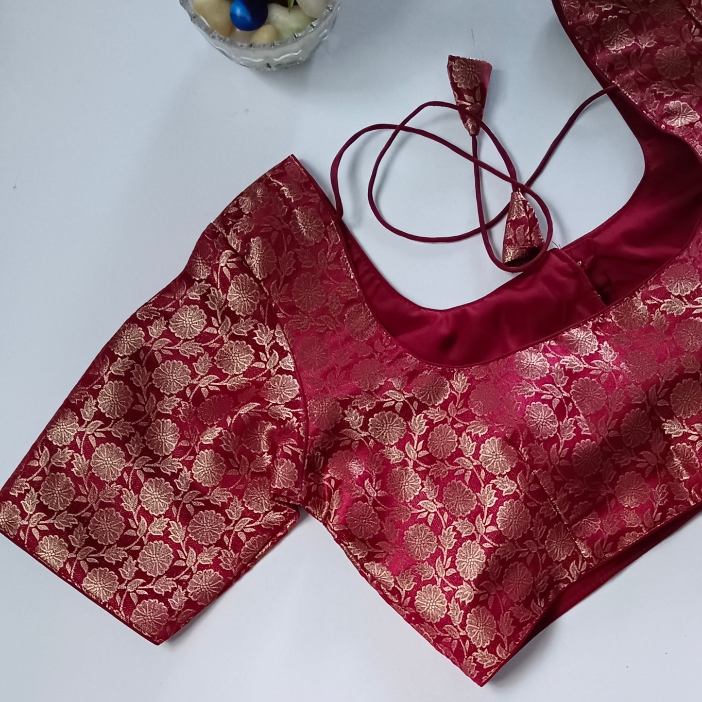Classic Maroon Brocade Blouse(assorted)