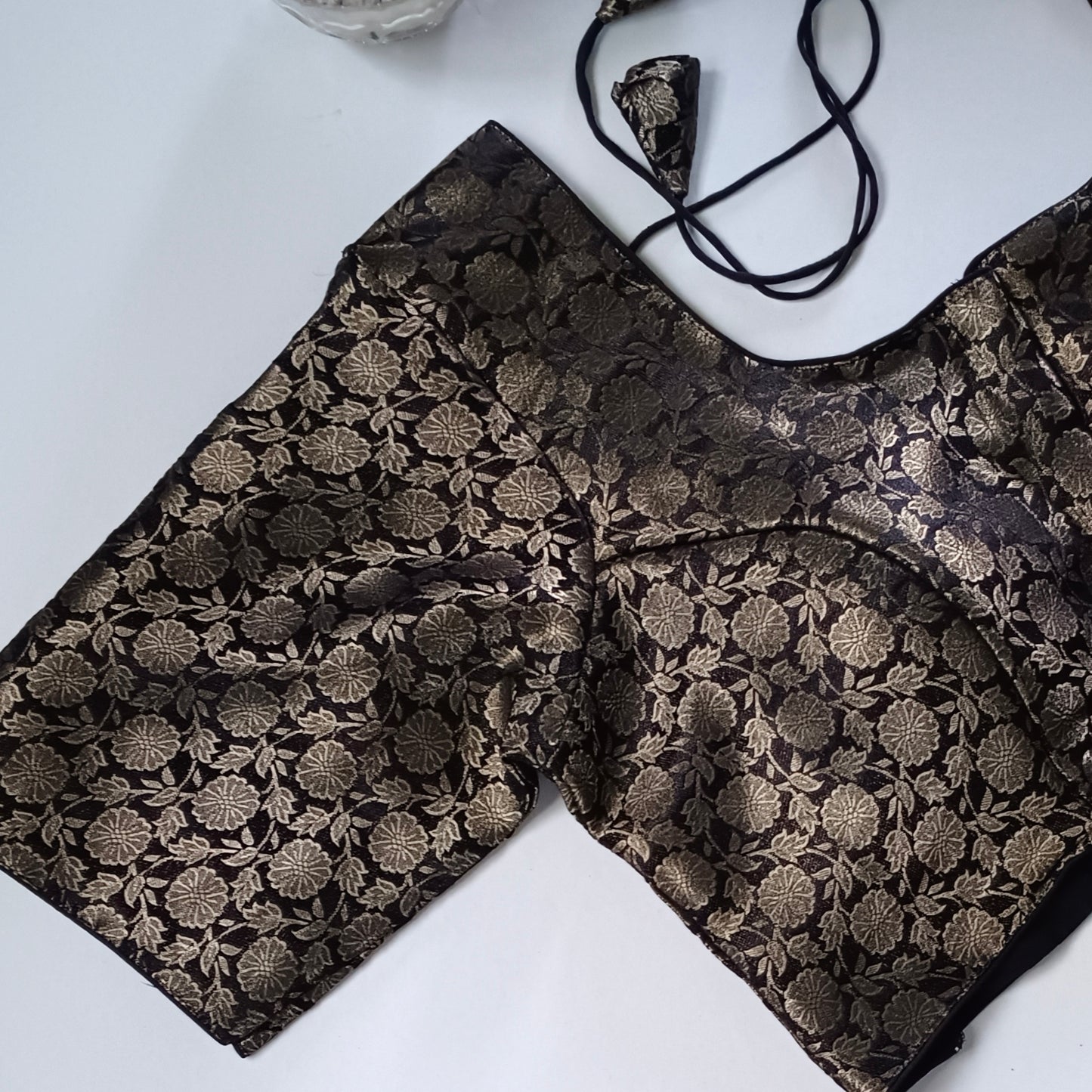 Classic Black Brocade Blouse(assorted)