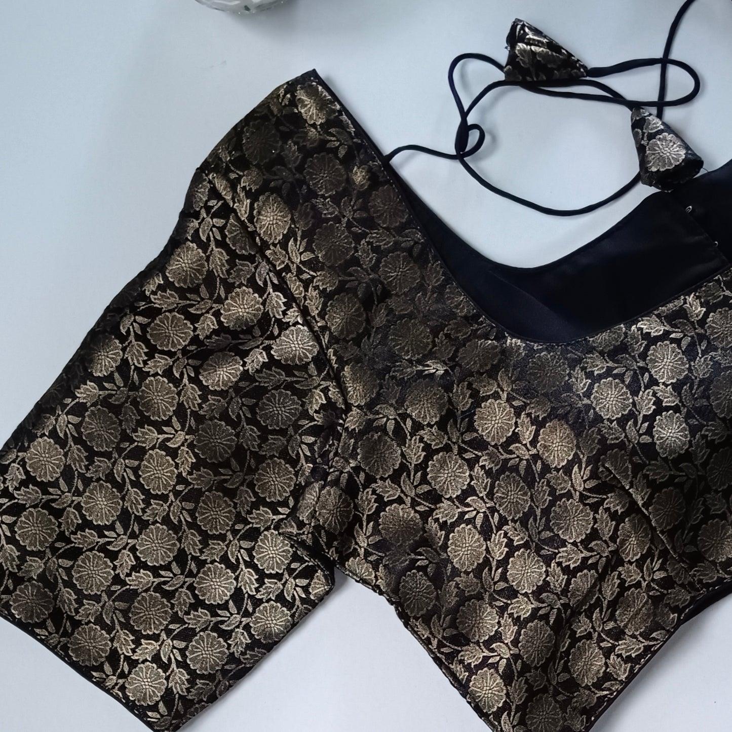 Classic Black Brocade Blouse(assorted)