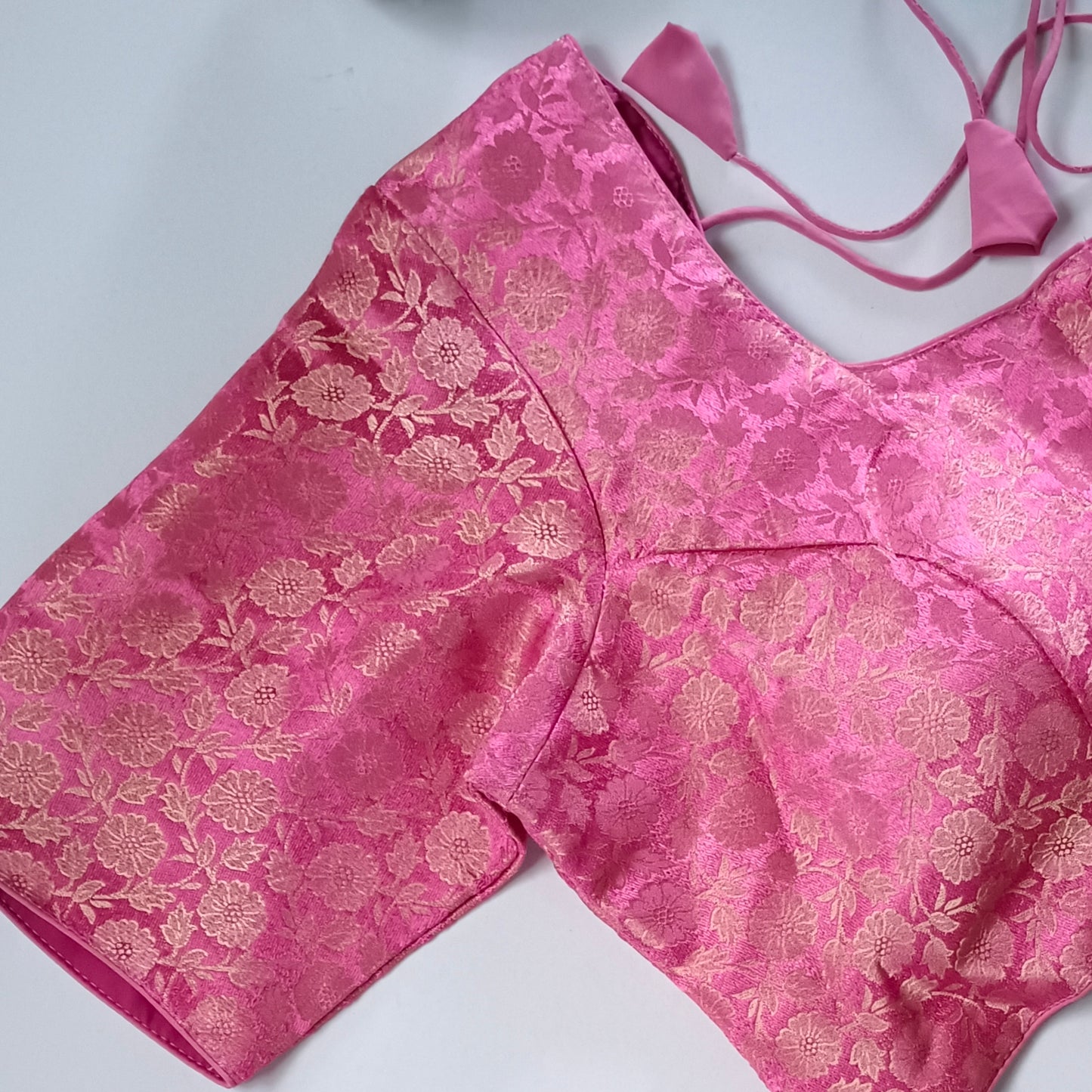 Classic Pink Brocade Blouse(assorted)