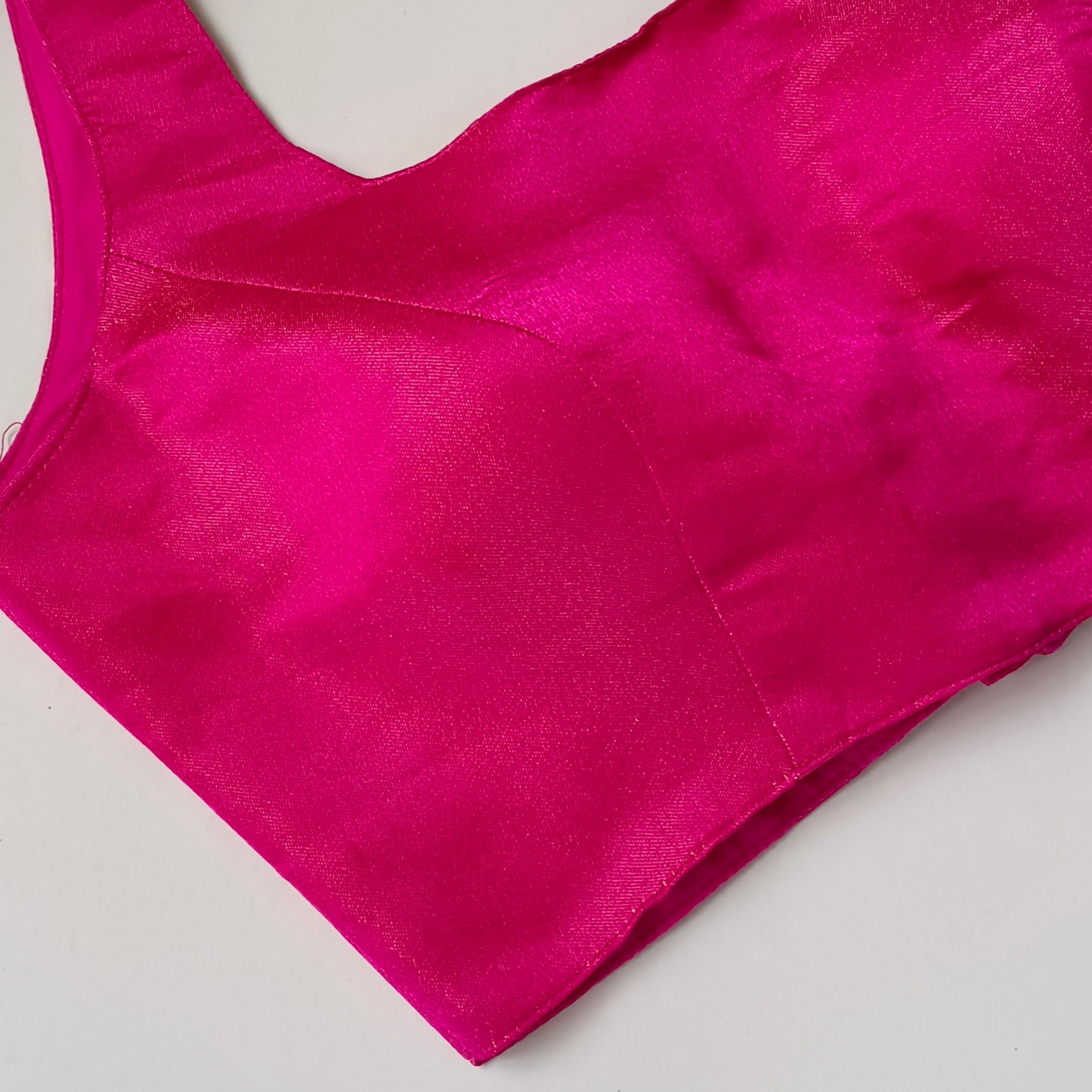 Metallic Rani Pink Classic Sleeveless Blouse