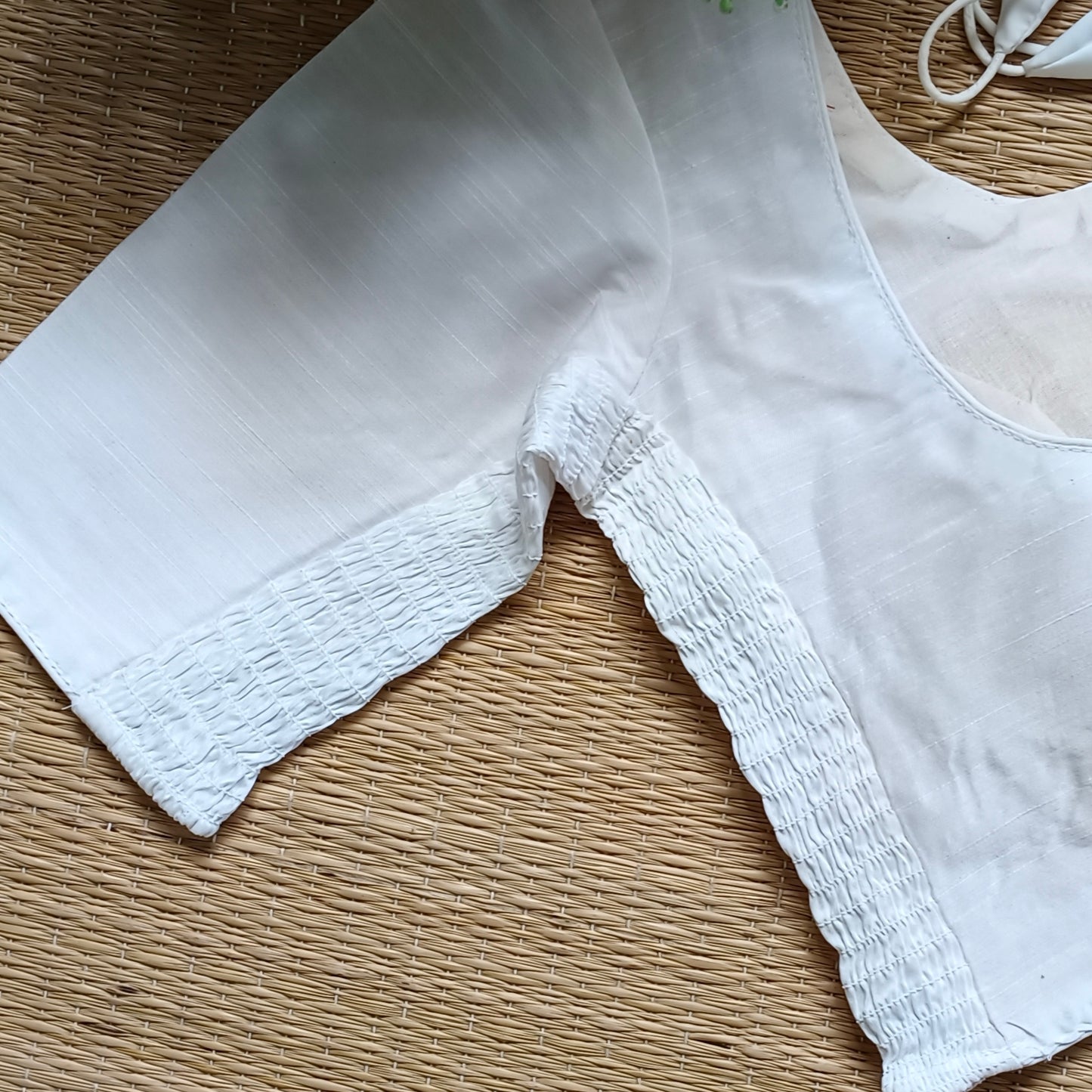 Classic white plain flexi fit blouse