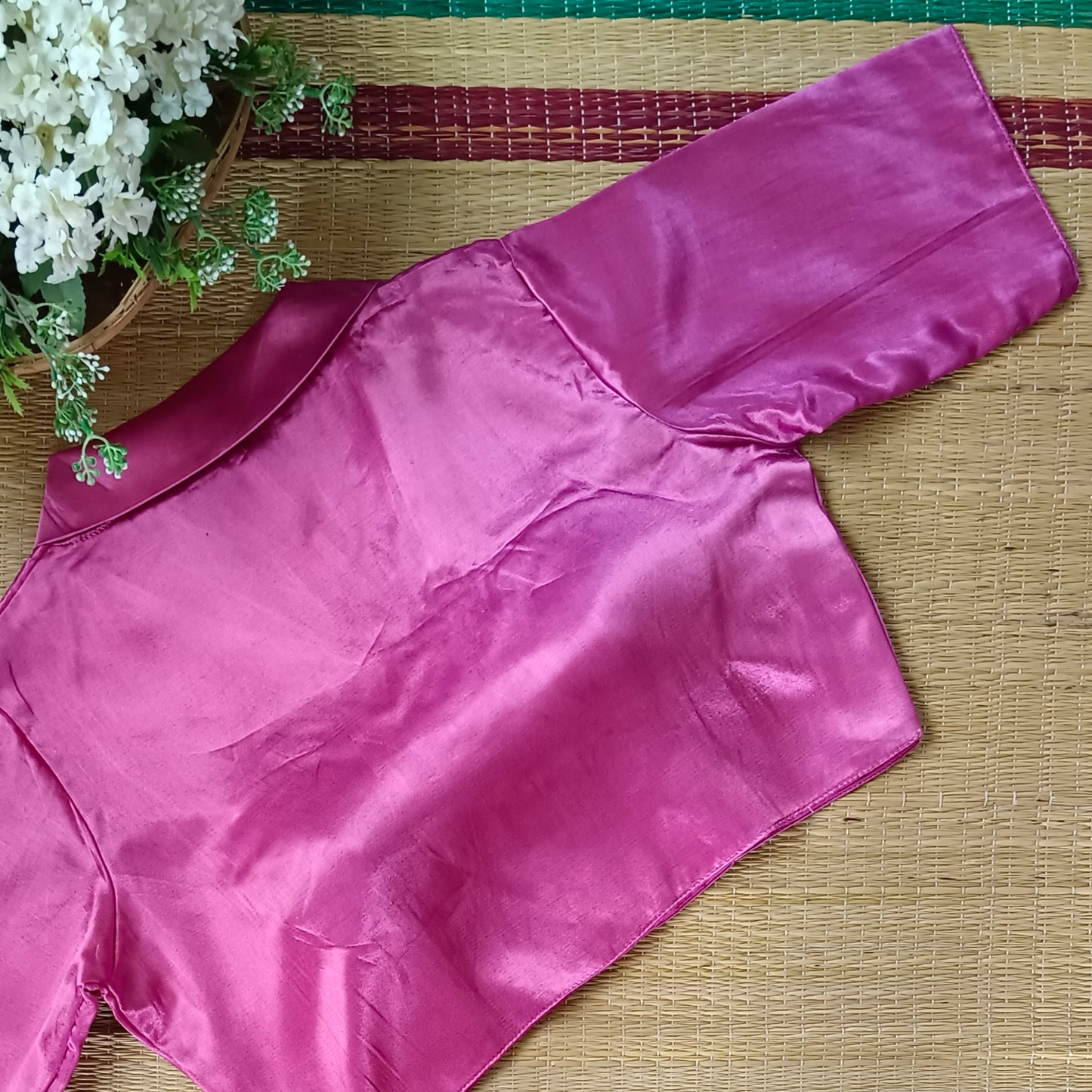 Onion Pink Collar Neck Blouse