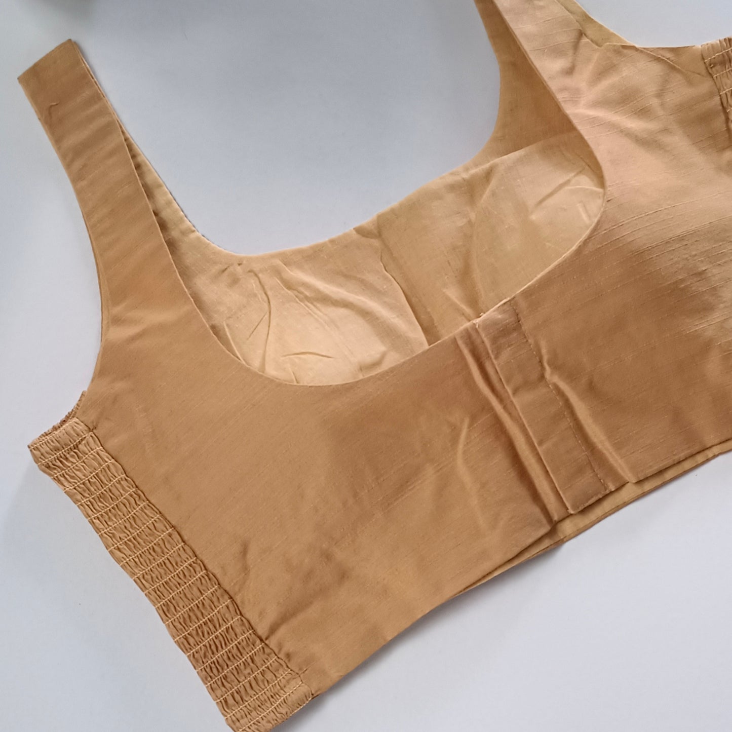 Golden plain flexifit U neck blouse