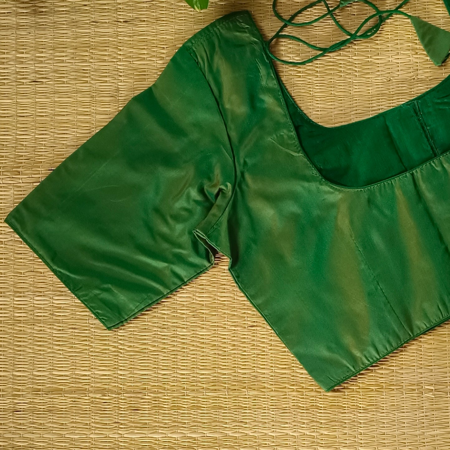 Classic Plain Green Dual Shade Blouse