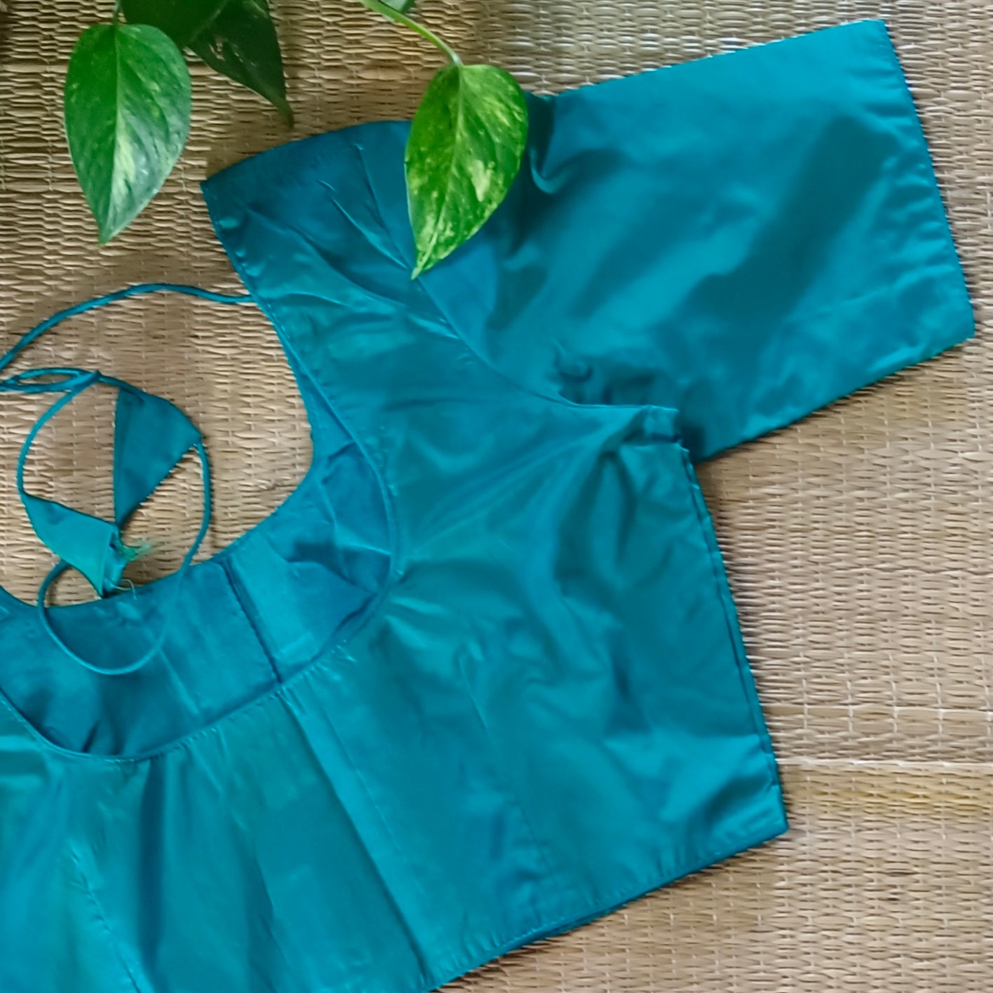 Classic Rama Green Plain Blouse