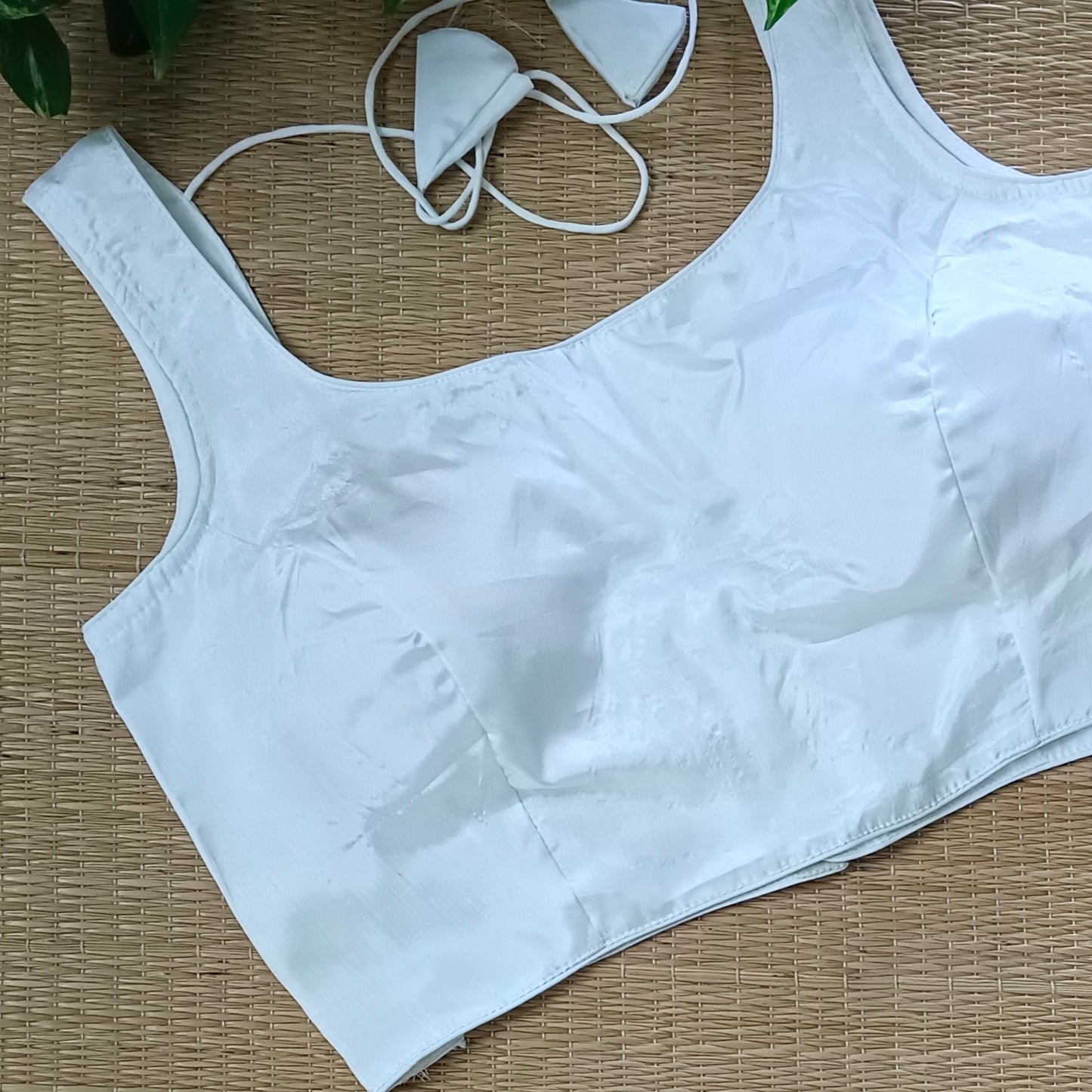 Classic White Sleeveless Blouse (with attachable sleeves)