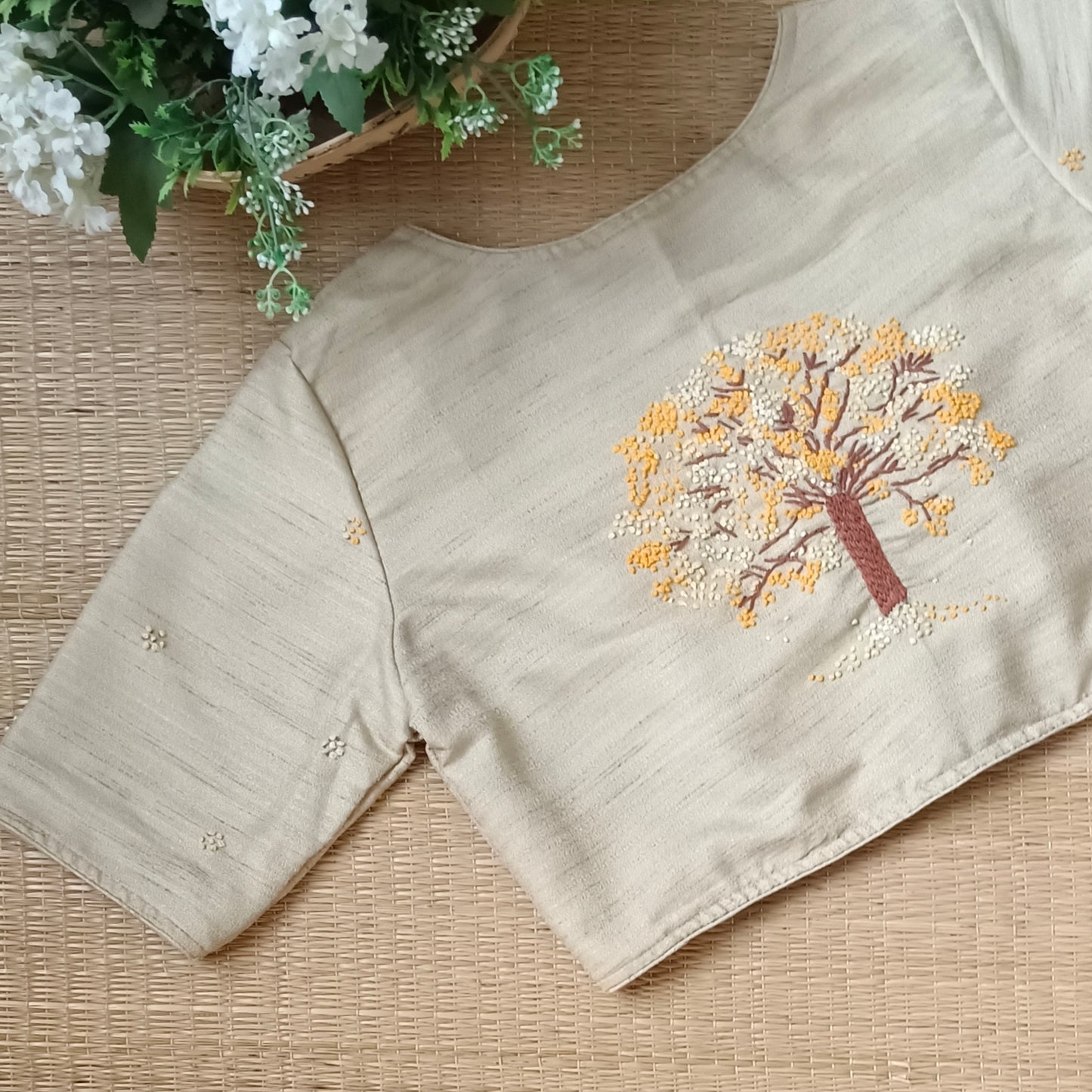Golden Knot Work Blouse