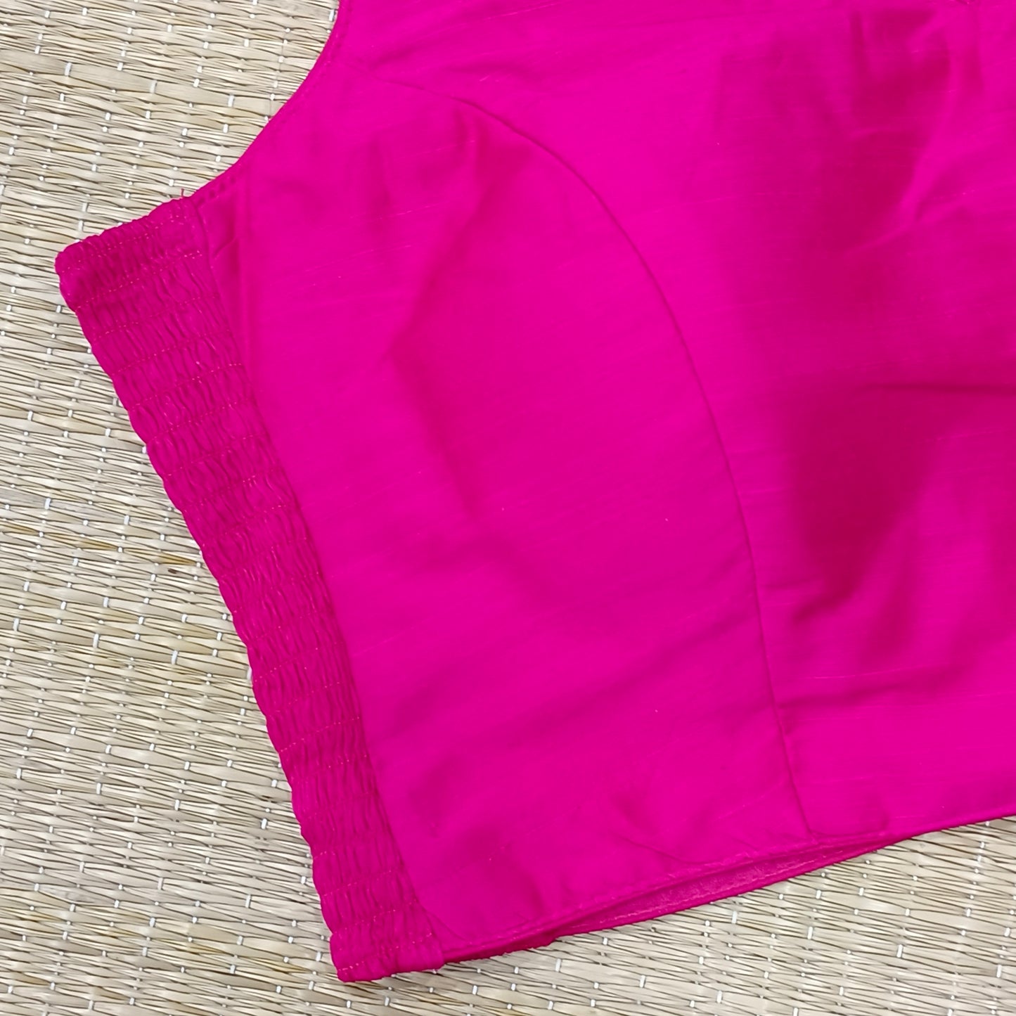 Rani pink plain flexifit blouse (attachable sleeves)