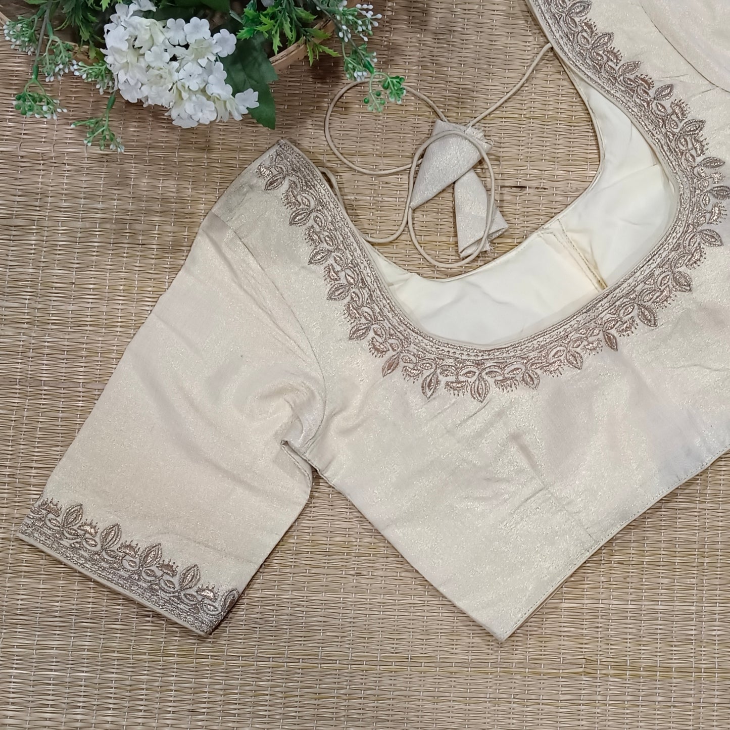 Classic Metallic Cream/Light Tissue Blouse