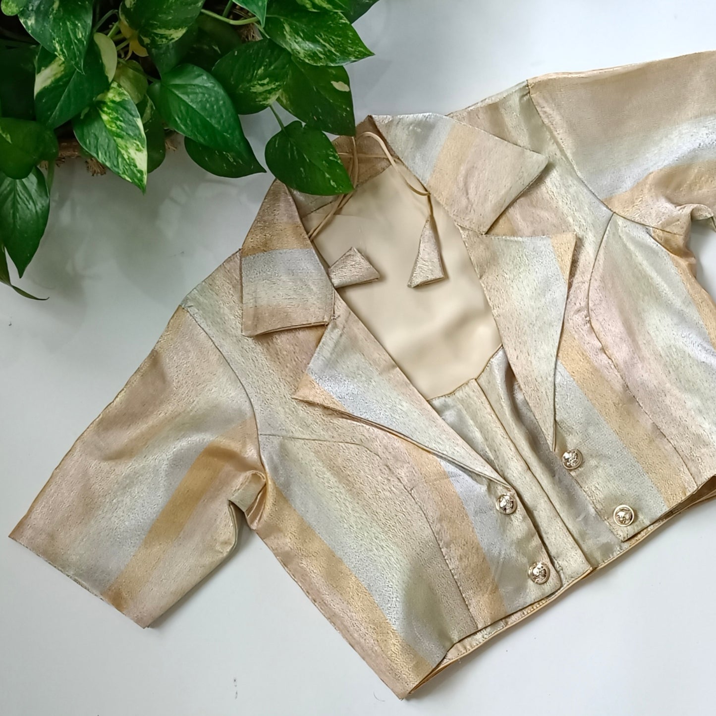Light Golden 2 Piece Koti Blouse