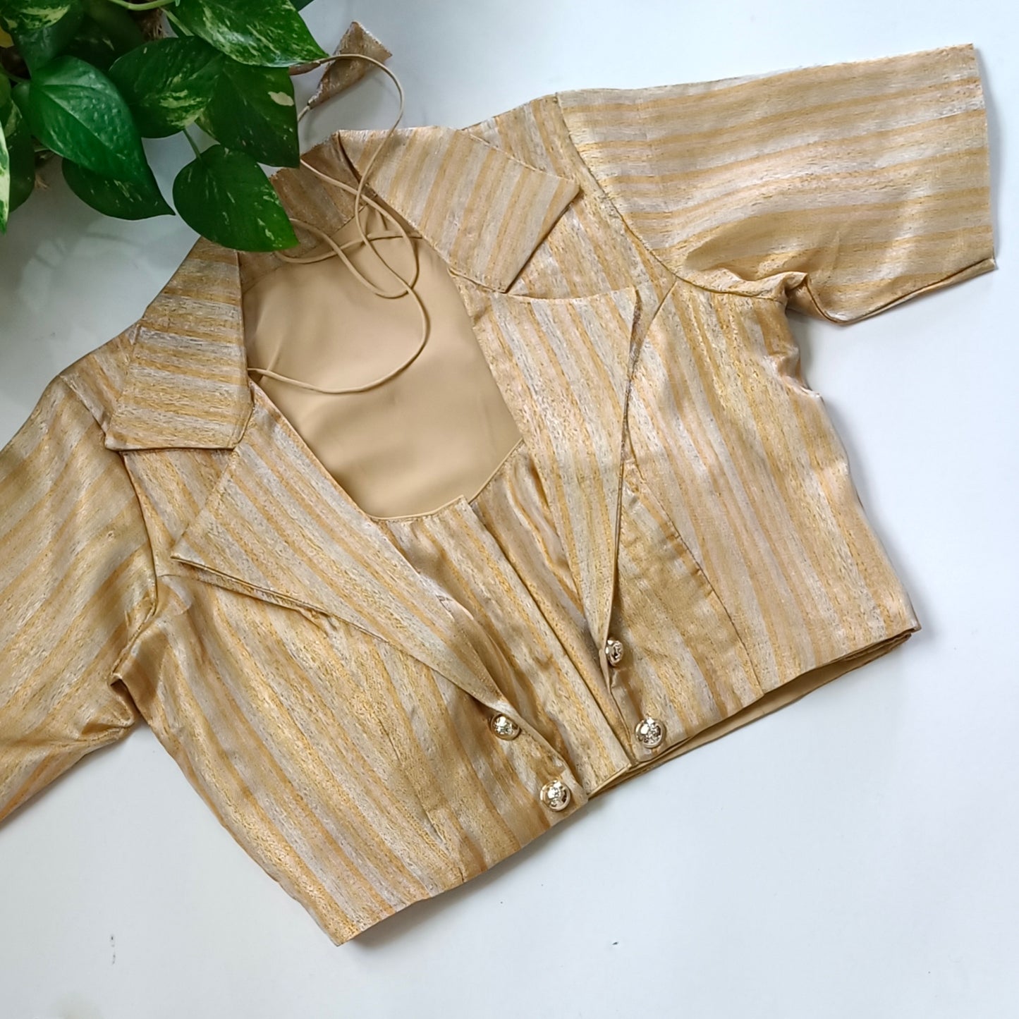 Golden 2 Piece Koti Blouse