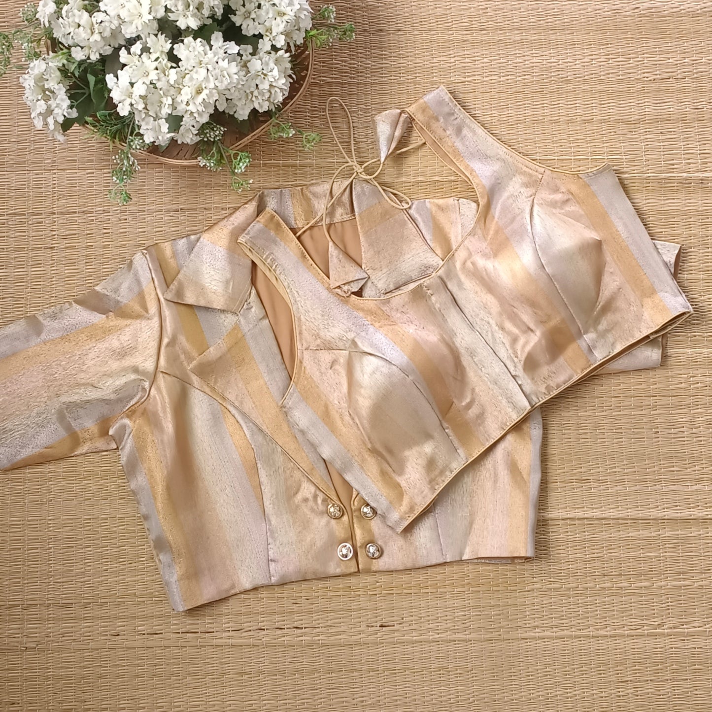 Golden with copper shade 2 Piece Koti Blouse